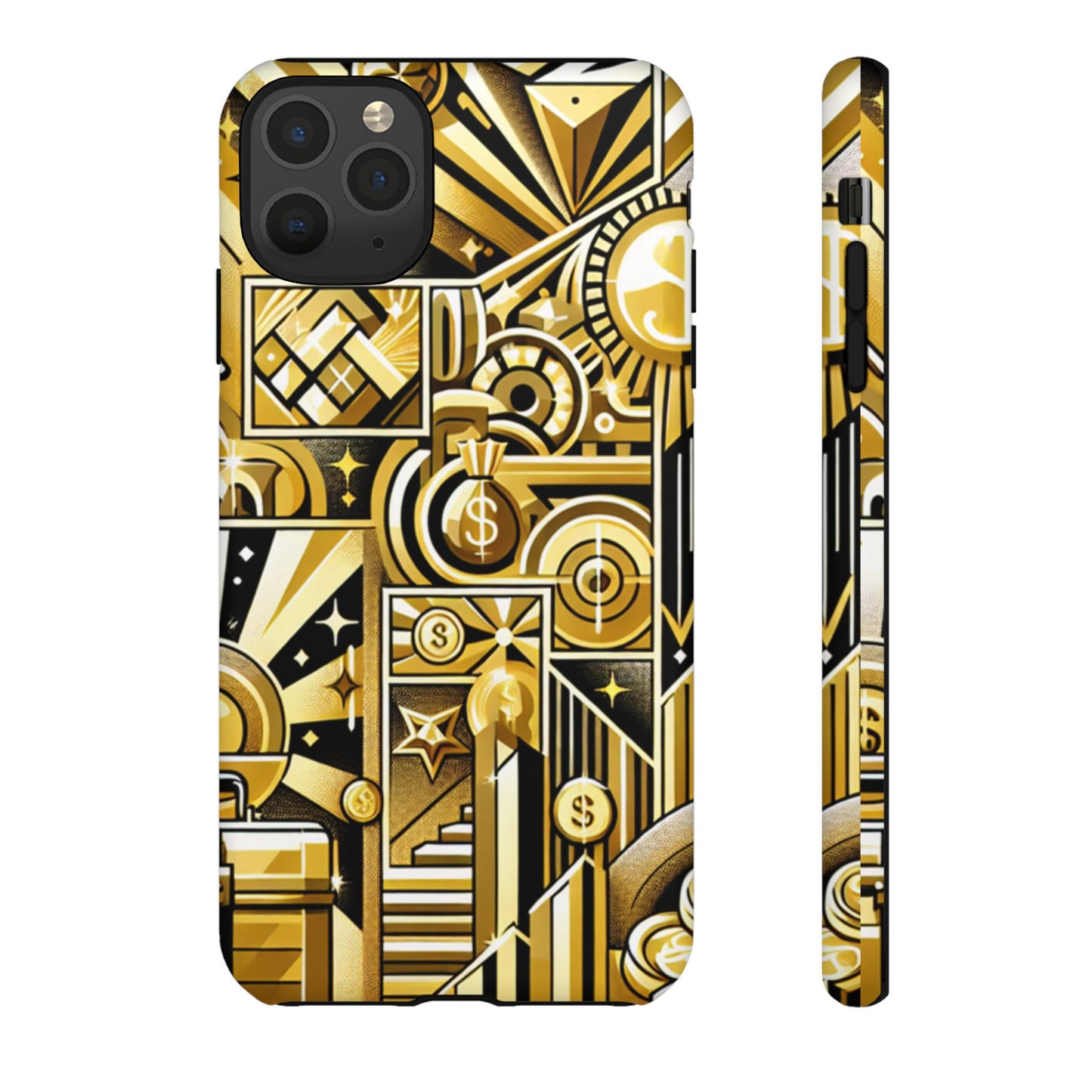 Sagittarius Zodiac Phone Case, Luxury Gold Astrology Gift for Her, Celestial Star Sign Cover with Money and Success Symbols, Birthday Gift