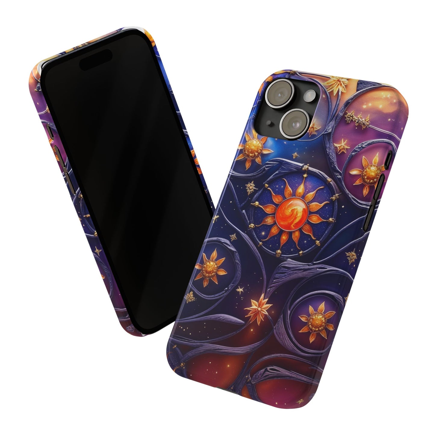 Celestial Slim Phone Cases, Starry Sky Phone Cover, Zodiac Design, Astrology Gift, Cosmic Phone Accessories