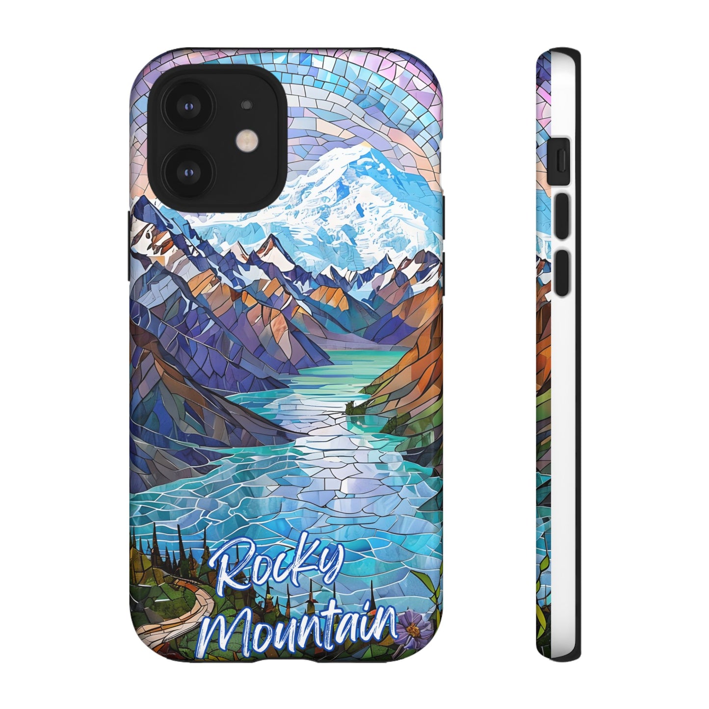 Rocky Mountain National Park Colorado Phone Case, Mosaic Phone Case, Mountain Nature Art, National Park Gift, Scenic Forest Phone Cover