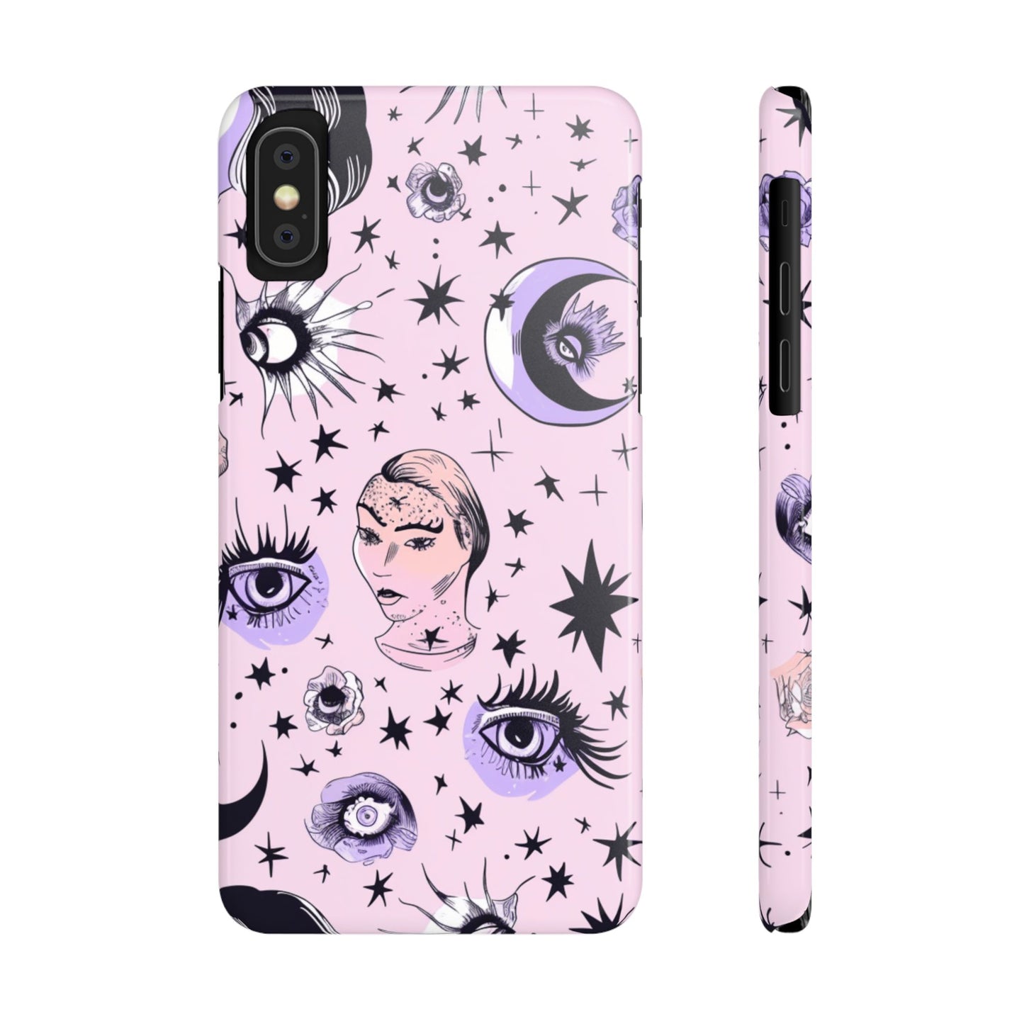 Celestial Slim Phone Cases - Stylish Cosmic Design, Personalized Phone Protectors, Astrology Gifts, Unique Phone Accessories, Moon & Stars
