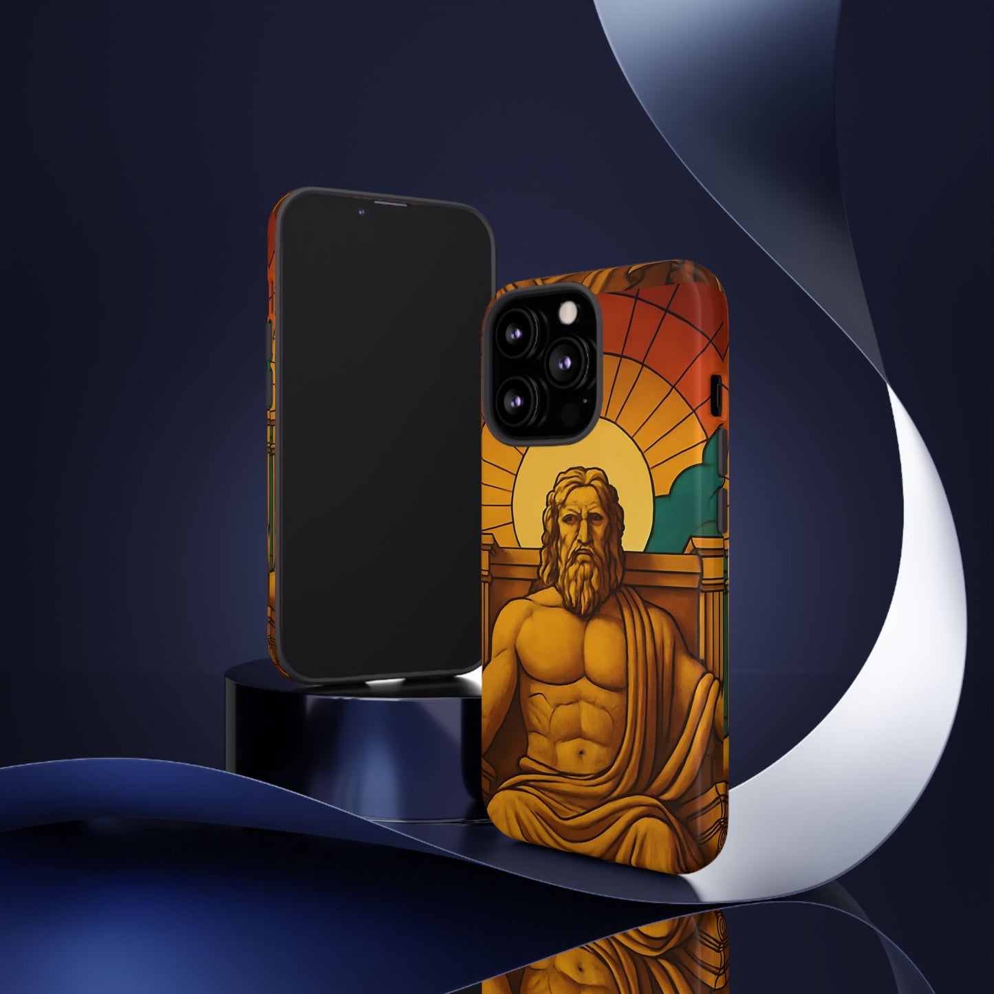 Olympia Zeus Statue Tough Phone Case - Classic Greek Art Design, Historic World Wonder Aesthetic, Compatible with iPhone, Galaxy, and Google