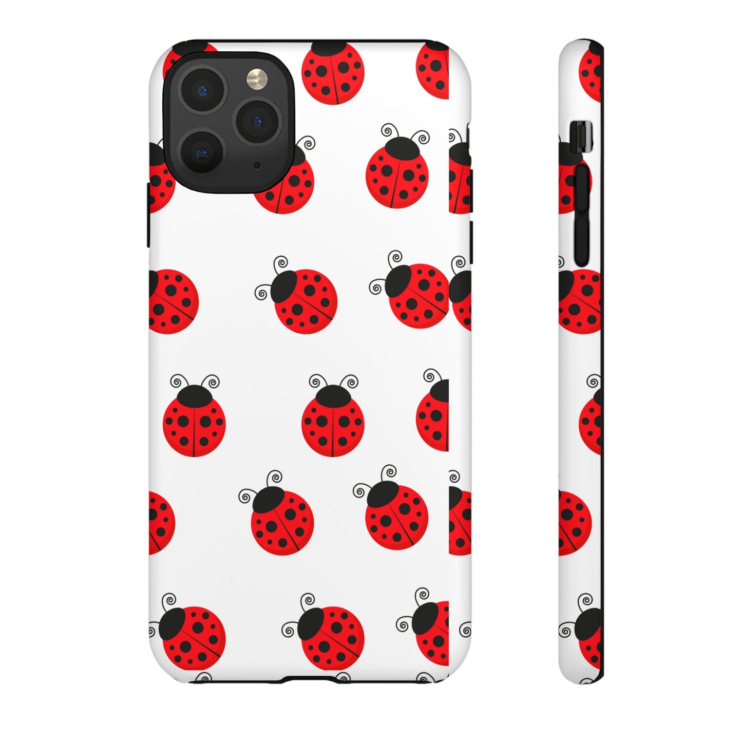 Ladybug Tough Phone Case - Cute Insect Aesthetic, Nature-Inspired Pattern Art, Compatible with iPhone, Galaxy, and Google Phones