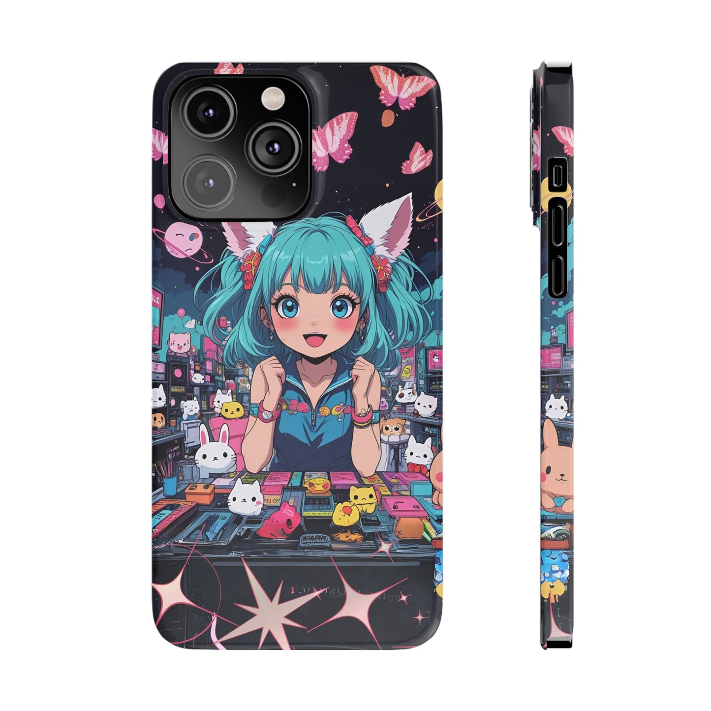 Cute Slim Phone Case, Kawaii Anime Phone Case, Aesthetic Phone Cover, Gift for Anime Lovers, Fun Mobile Accessory