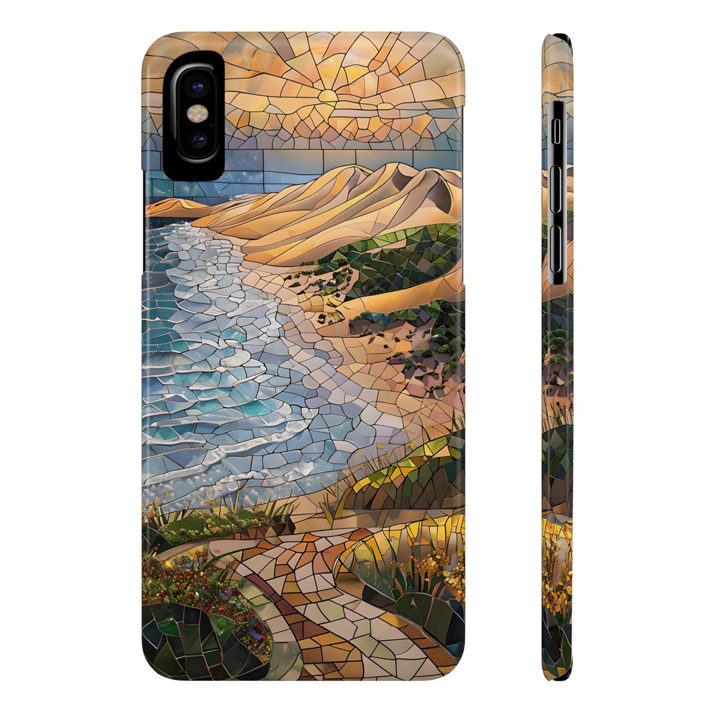 Indiana Dunes National Park Michigan Slim Phone Case, Mosaic Phone Case, East U.S. Nature Art, Coastal Chic, Ocean Lovers, Nature Inspired