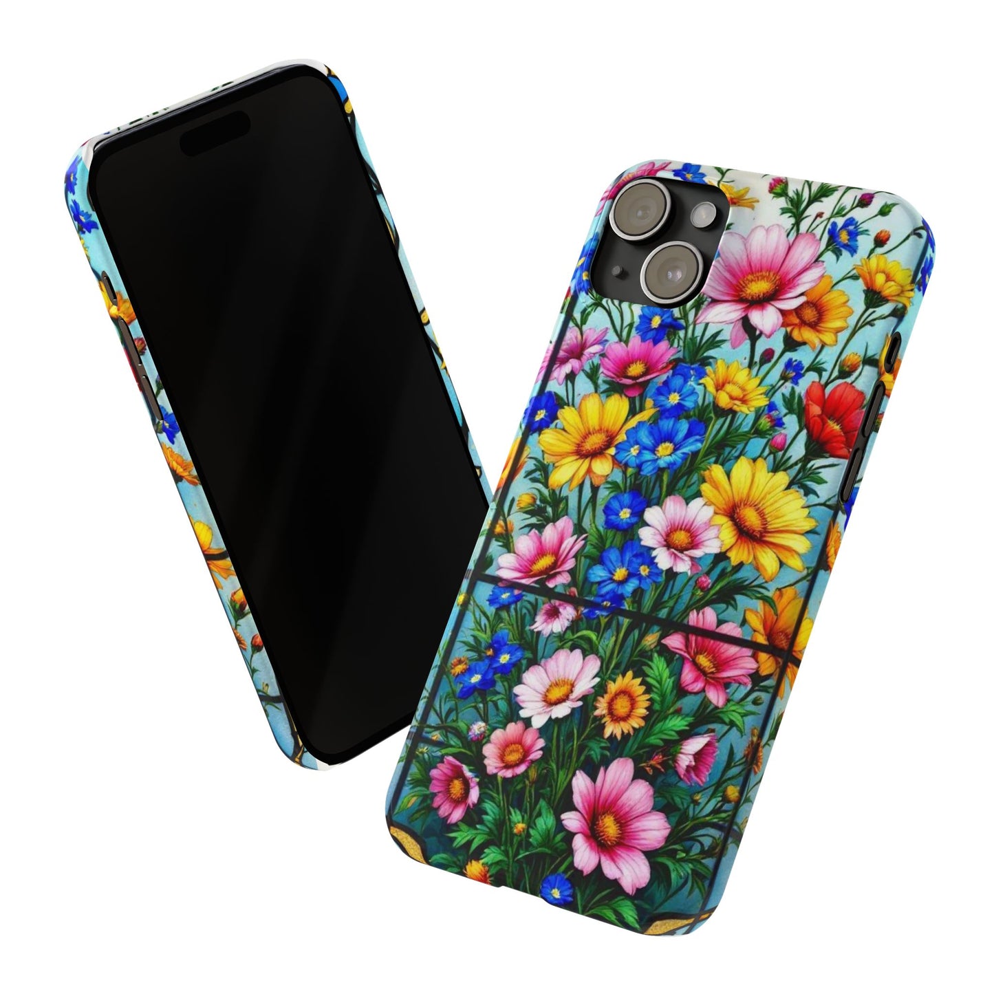 Vibrant Floral Slim Phone Cases | Cute Phone Cover Gifts for Nature Lovers, Spring Decor, Birthday or Holiday Gifts, Flower Design