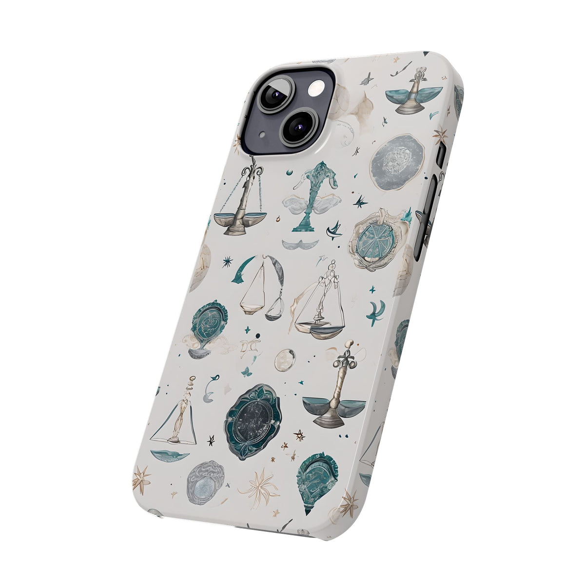Libra Zodiac Slim Phone Case Astrology Gift for Her, Celestial Star Sign Cover, Birthday Gift, Compatible with iPhone 17, 16, 15, 14, 13