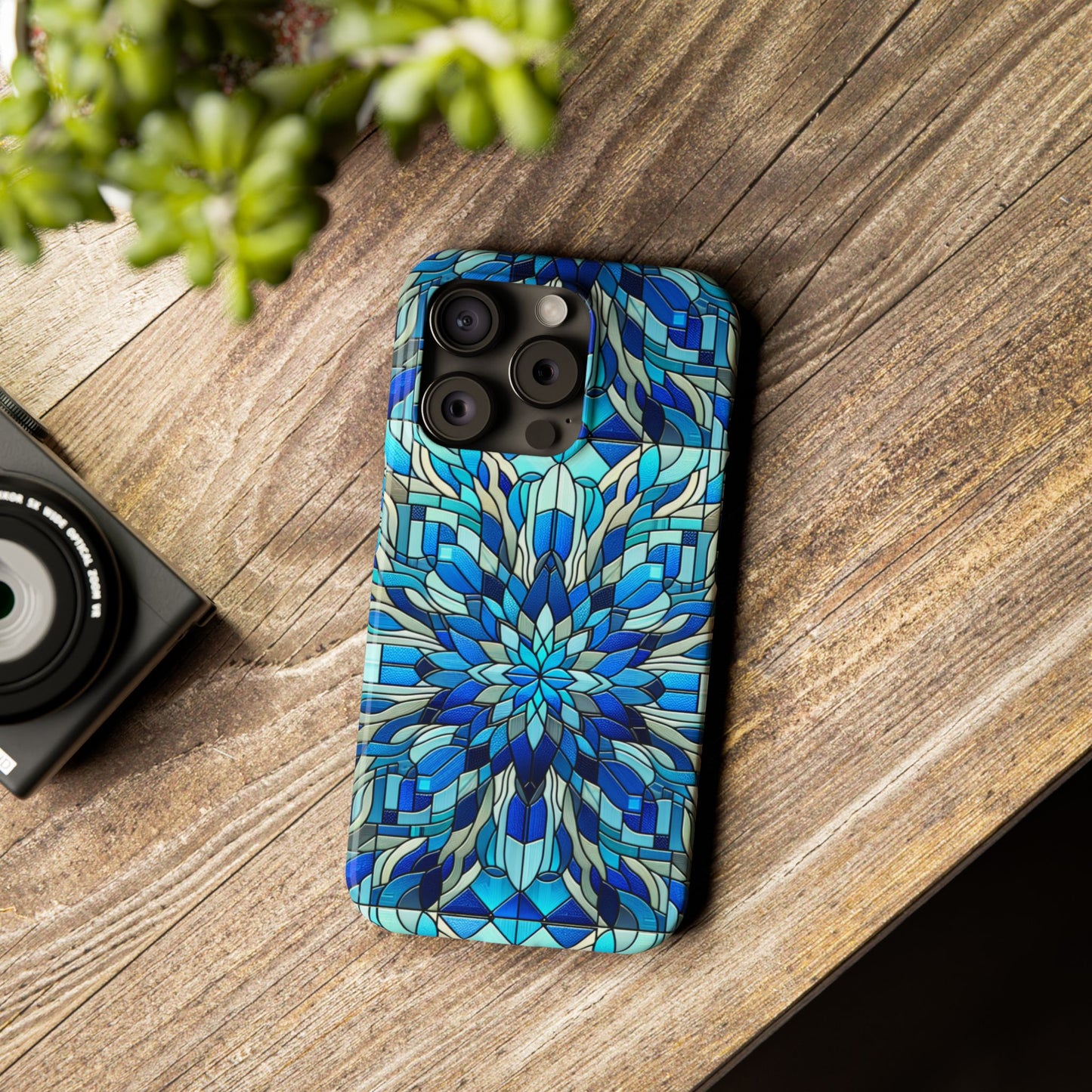 Stained Glass Slim Phone Cases, Floral Phone Covers, Unique Gifts, Artistic Phone Skins, Smartphone Accessories, Stylish Cases