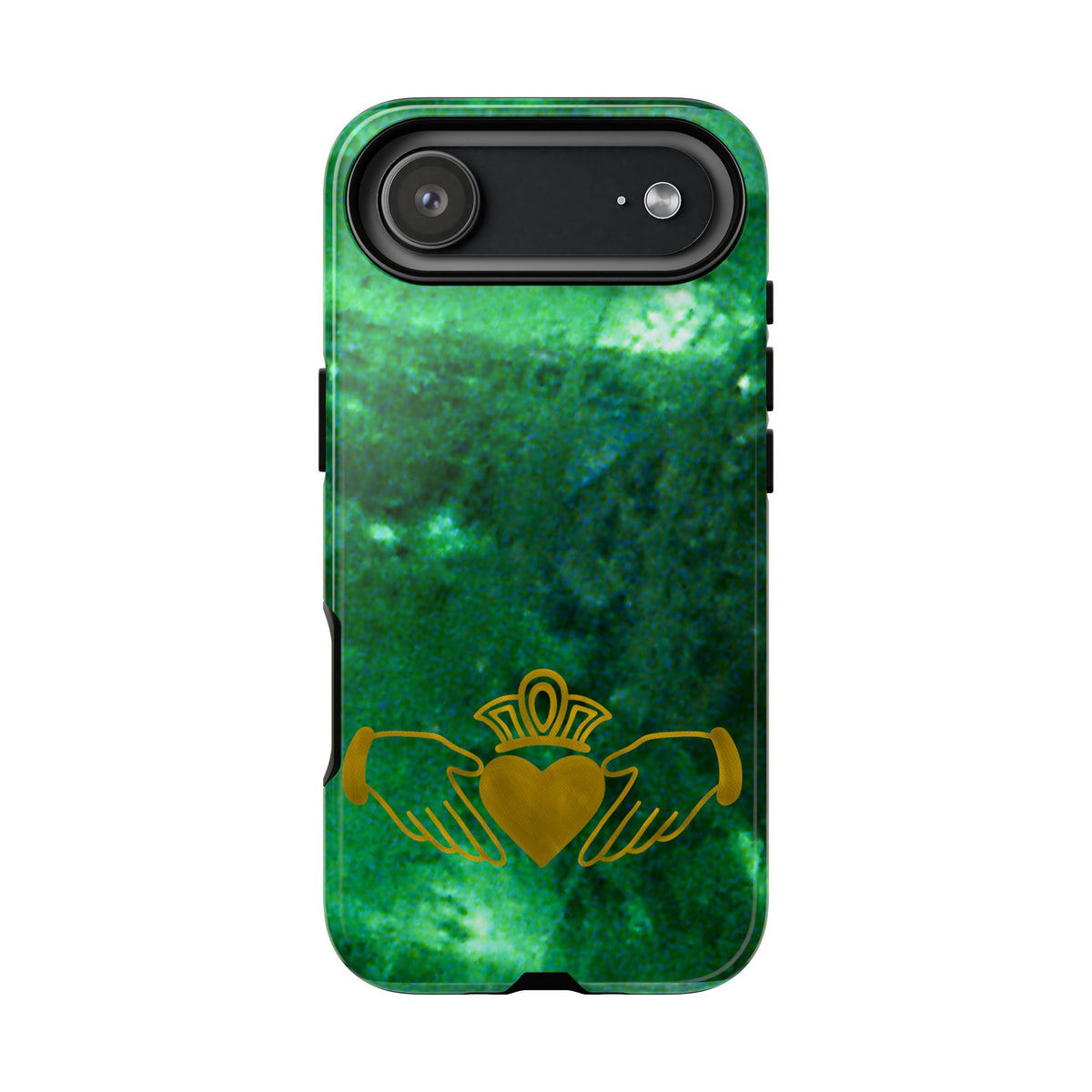 Claddagh Tough Phone Case Irish Symbol Ring Love Loyalty Friendship Vintage Gold Compatible with iPhone 17 16 15 14 13 Galaxy Google