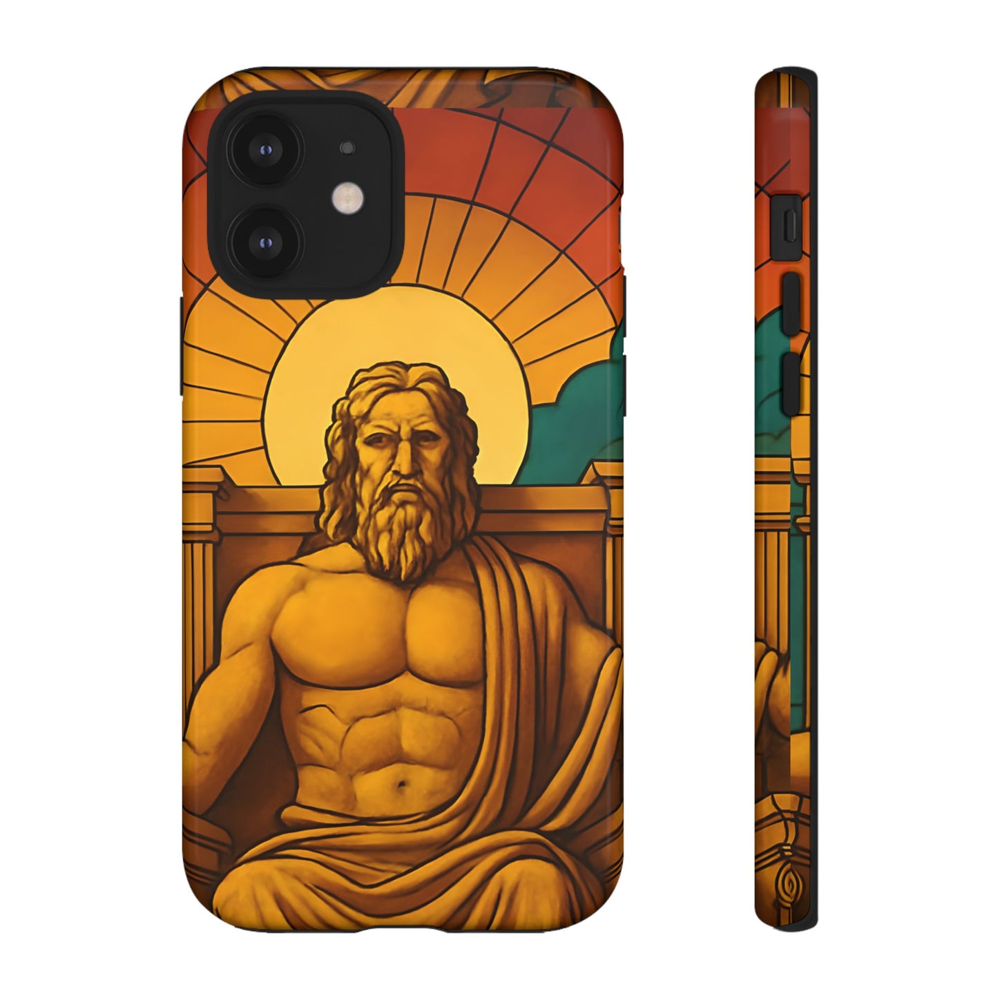 Olympia Zeus Statue Tough Phone Case - Classic Greek Art Design, Historic World Wonder Aesthetic, Compatible with iPhone, Galaxy, and Google