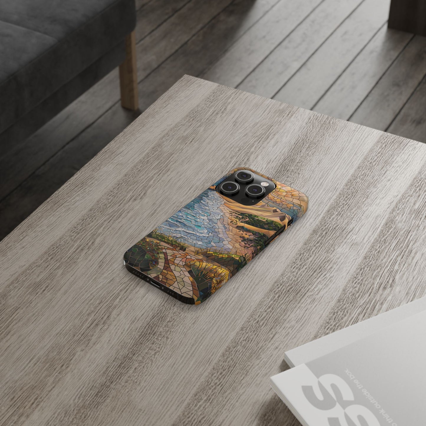 Indiana Dunes National Park Michigan Slim Phone Case, Mosaic Phone Case, East U.S. Nature Art, Coastal Chic, Ocean Lovers, Nature Inspired