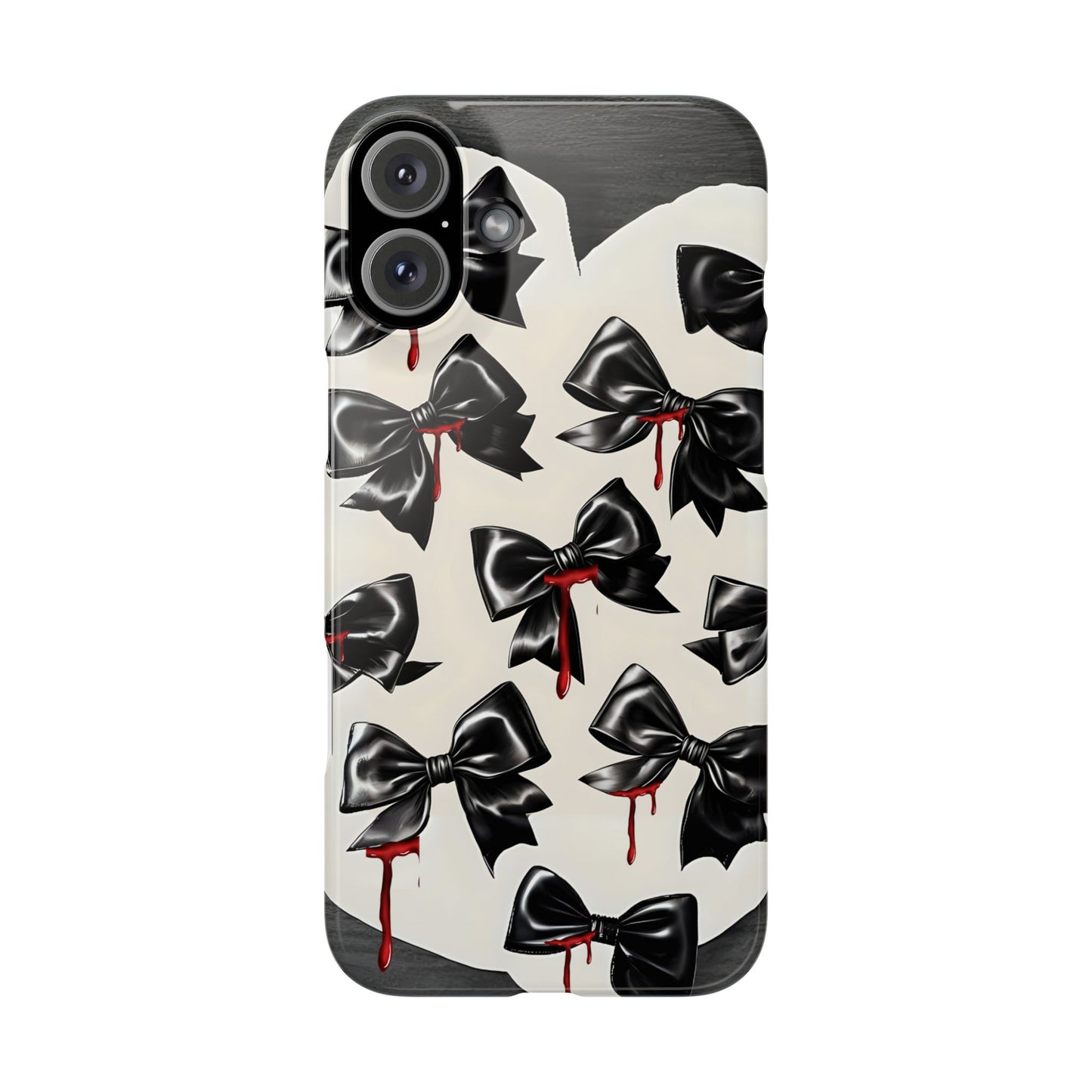 Spooky Halloween Slim Phone Case, Goth Coquette Aesthetic, Cute Horror Style, Perfect for Birthdays and Special Occasions