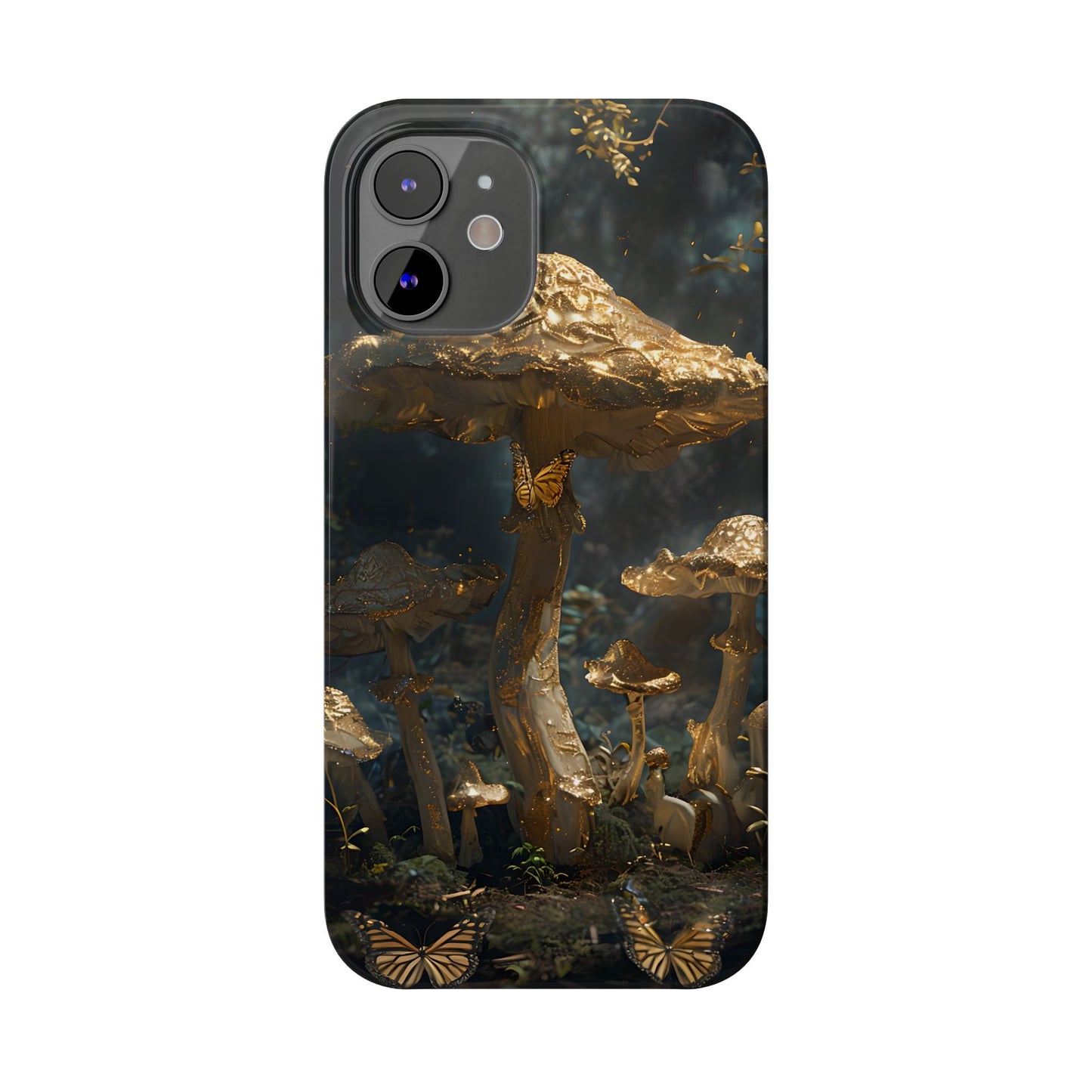 Enchanted Forest Slim Phone Cases, Fantasy Phone Cover, Mushroom Design, Nature Lover Gift, Boho Chic Cell Phone Case