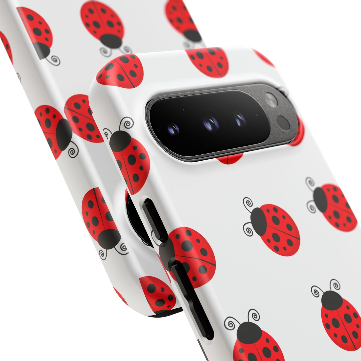 Ladybug Tough Phone Case - Cute Insect Aesthetic, Nature-Inspired Pattern Art, Compatible with iPhone, Galaxy, and Google Phones