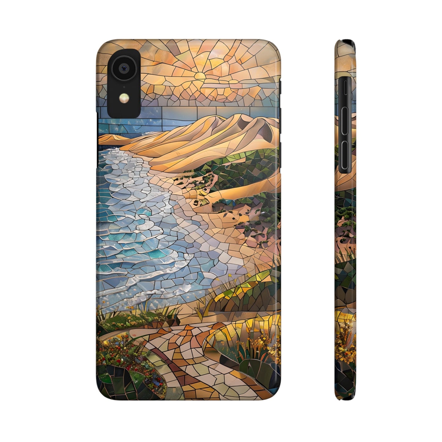 Indiana Dunes National Park Michigan Slim Phone Case, Mosaic Phone Case, East U.S. Nature Art, Coastal Chic, Ocean Lovers, Nature Inspired