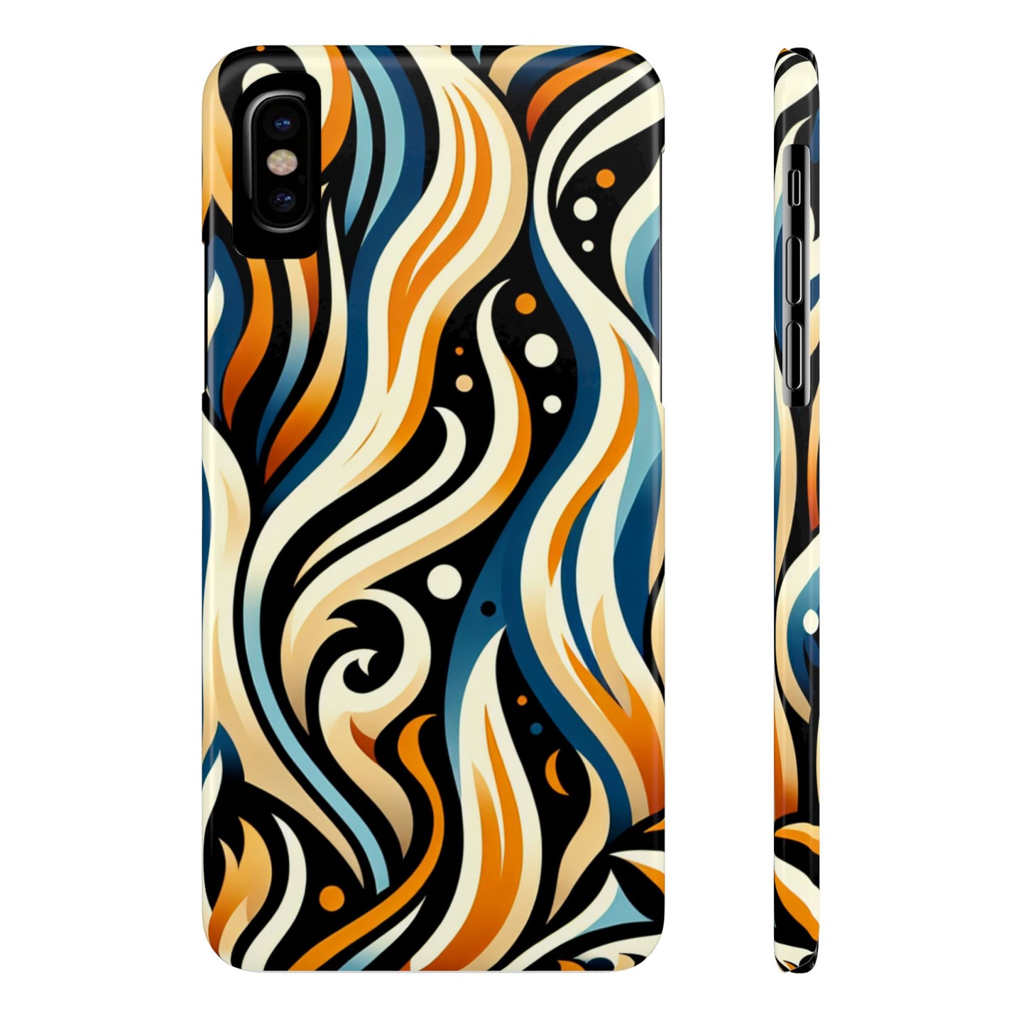 Stylish Slim Phone Cases with Bold Abstract Design, Phone Accessories, Trendy Gift, Unique Art, Colorful Protective Cover