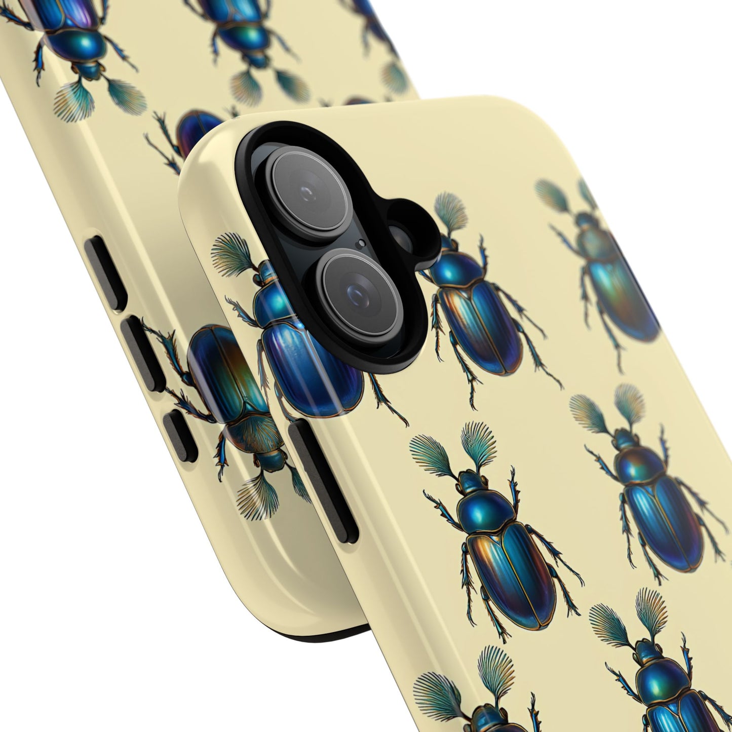 Beetle Tough Phone Case - Nature-Inspired Insect Art, Vintage Bug Pattern Design, Compatible with iPhone, Galaxy, and Google Phones