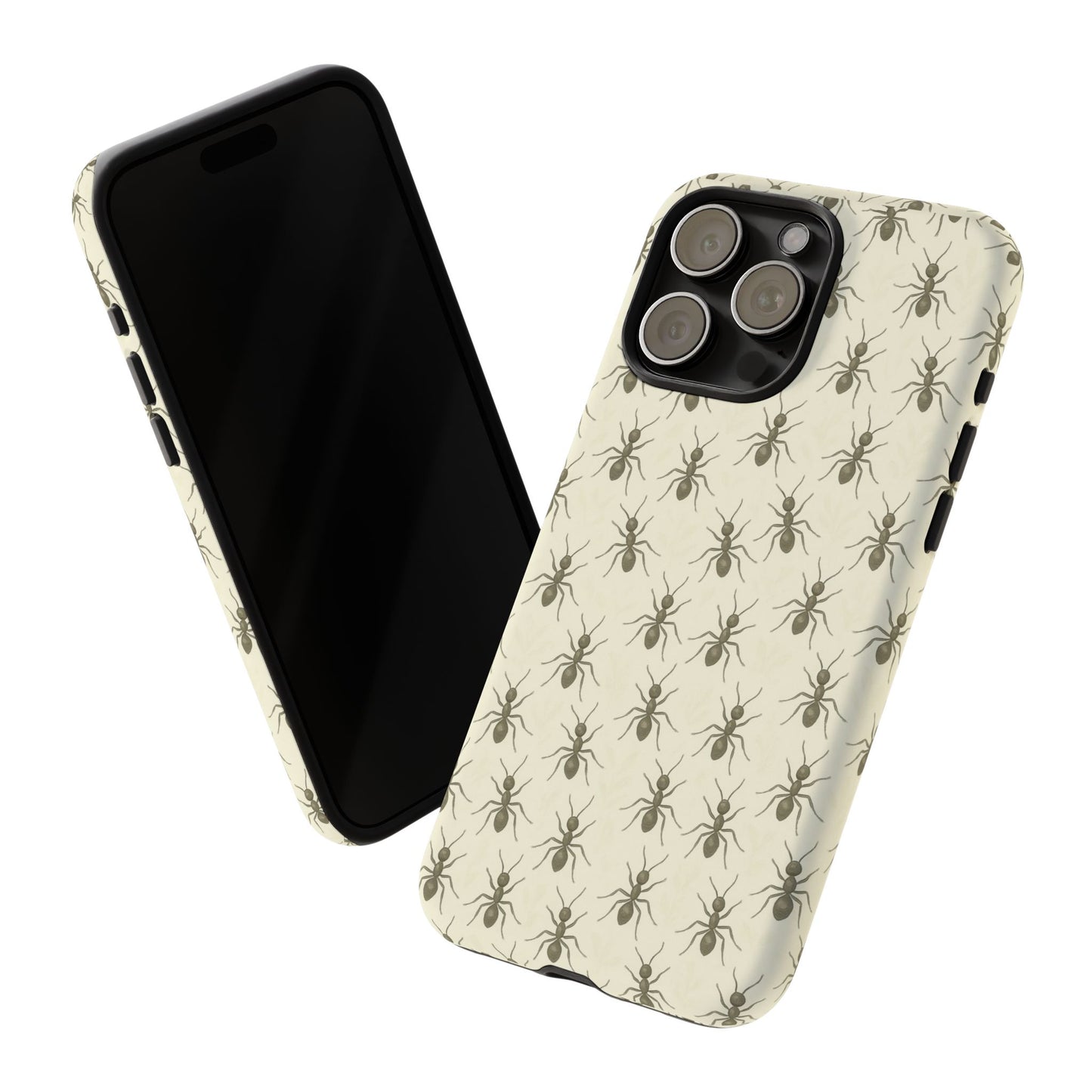 Marching Ant Pattern Tough Phone Case - Realistic Insect Art, Minimalist Nature Aesthetic, Compatible with iPhone, Galaxy, and Google Phones