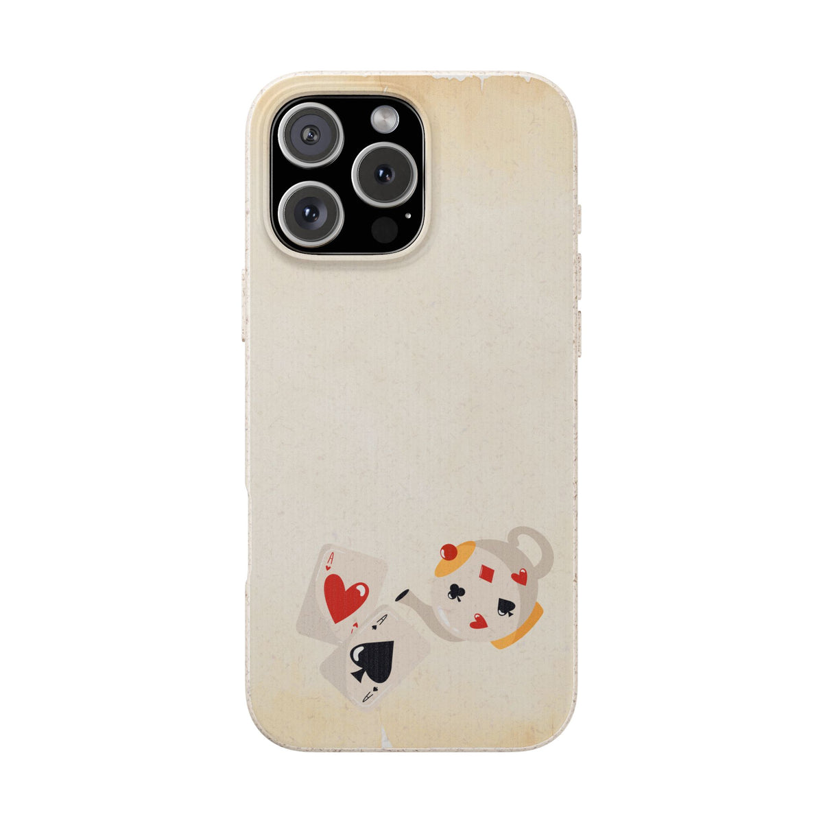 Alice in Wonderland Biodegradable Phone Case, Tea and Cards Phone Cover Compatible with iPhone, Galaxy