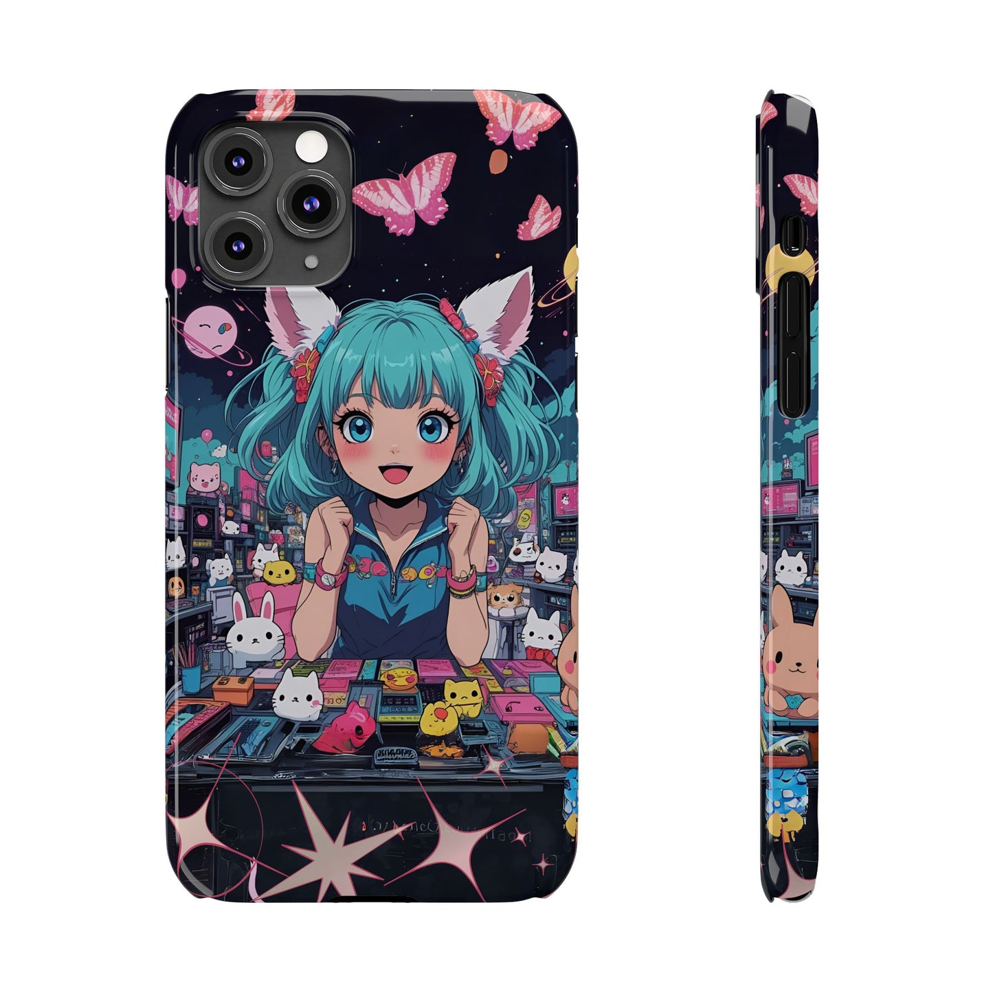 Cute Slim Phone Case, Kawaii Anime Phone Case, Aesthetic Phone Cover, Gift for Anime Lovers, Fun Mobile Accessory