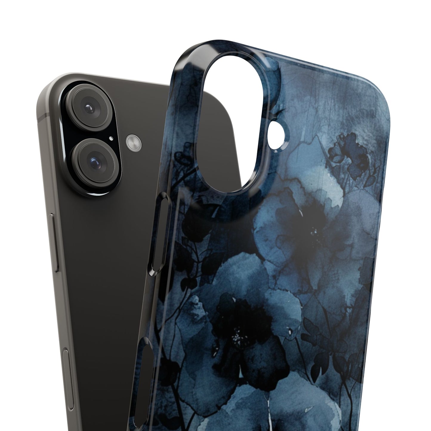 Elegant Floral Slim Phone Cases | Trendy Phone Cover, Blue Flower Design, Gift for Her, Stylish Mobile Case, Floral Accessories