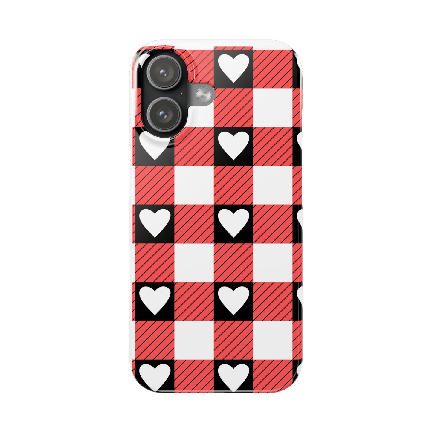 Alice in Wonderland Slim Phone Case, Queen of Hearts Phone Cover, Compatible with iPhone 17, 16, 15, 14, 13