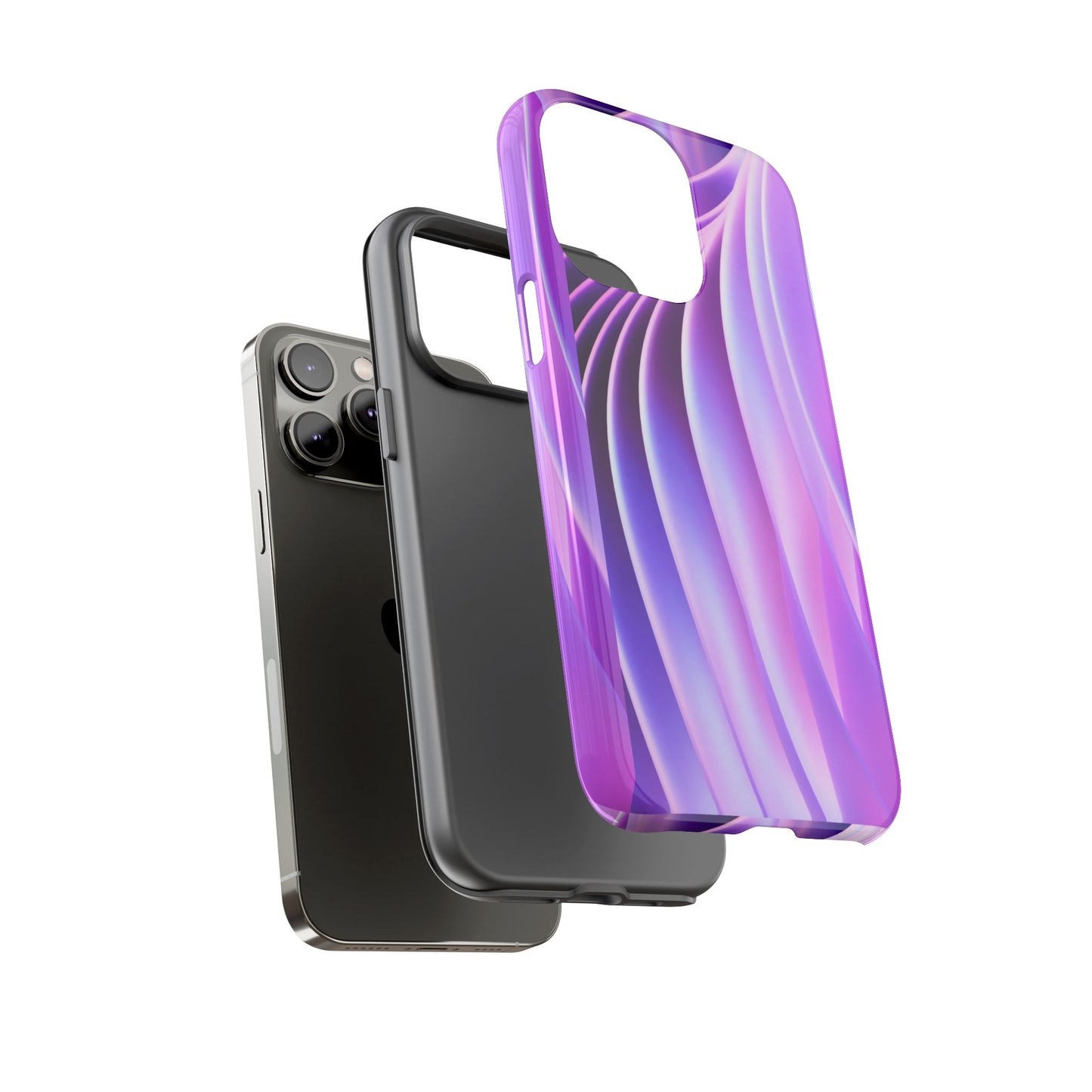 Lavender Wave Tough Phone Case - Abstract Gradient Art, Purple Aesthetic Design, Compatible with iPhone, Galaxy, and Google Phones