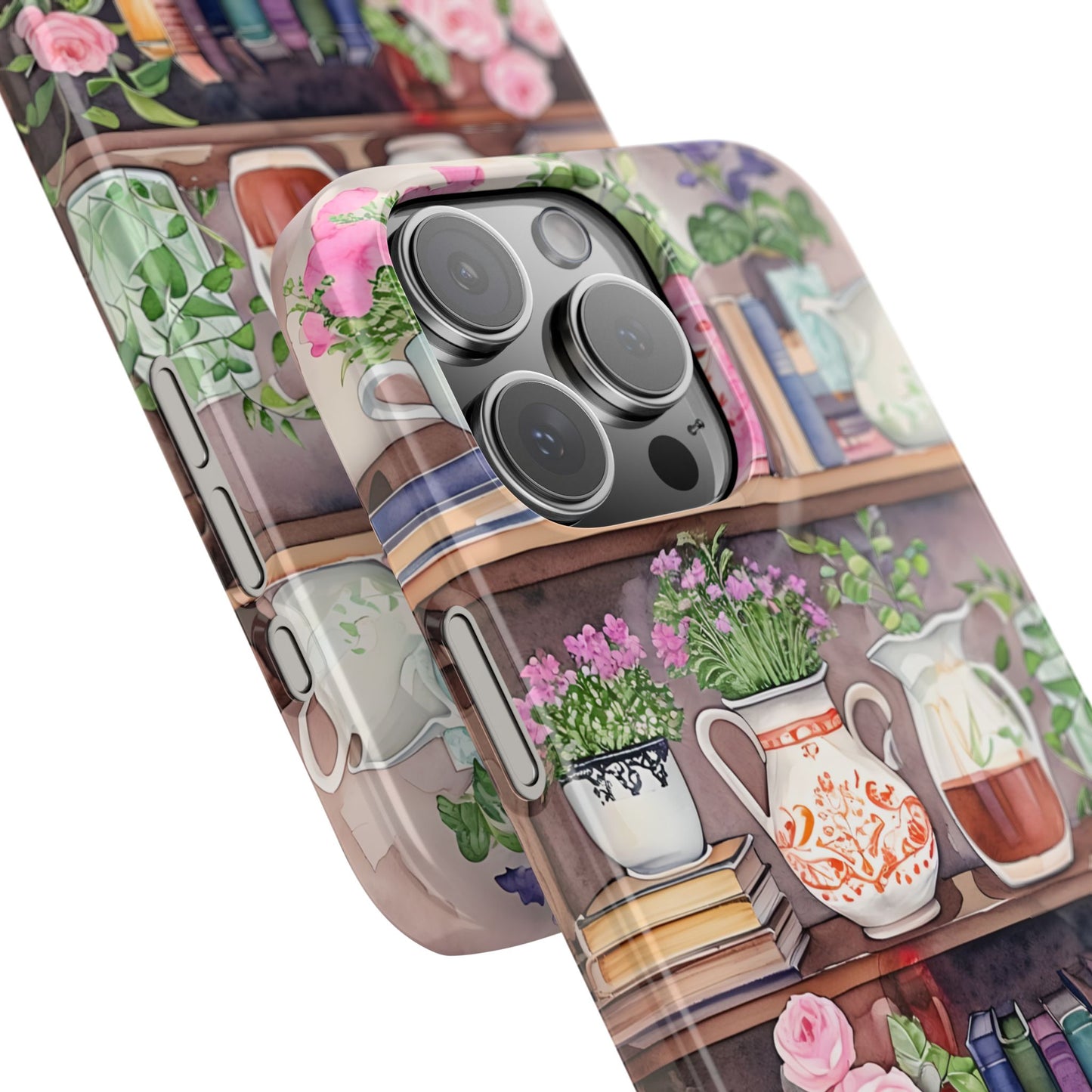 Charming Floral Phone Cases, Botanical Slim Cases, Book Lover Gifts, Cozy Home Aesthetic, Cute Phone Accessories, Nature-Inspired Designs