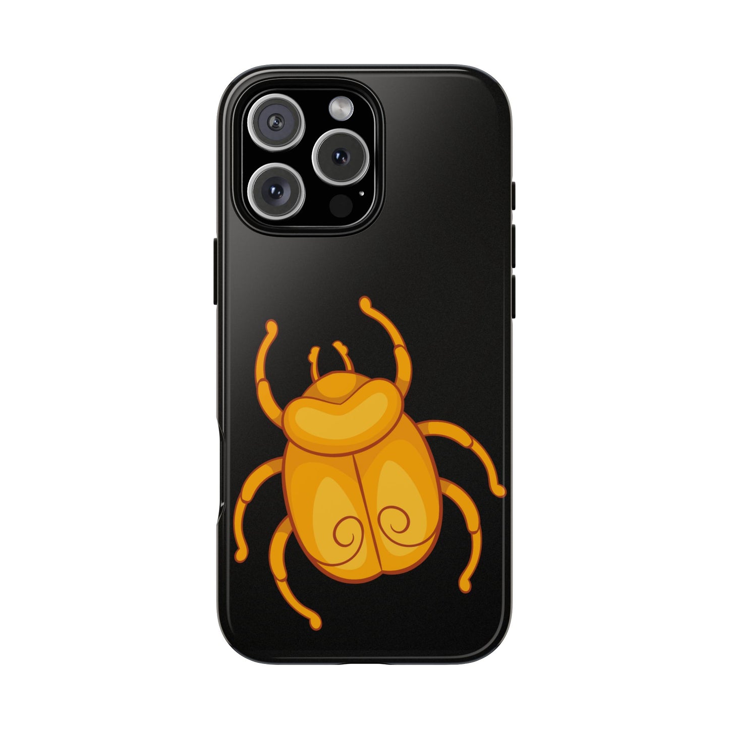 Ancient Egyptian Scarab Tough Phone Case - Gold Beetle Design, Mythological Insect Art, Compatible with iPhone, Galaxy, and Google Phones