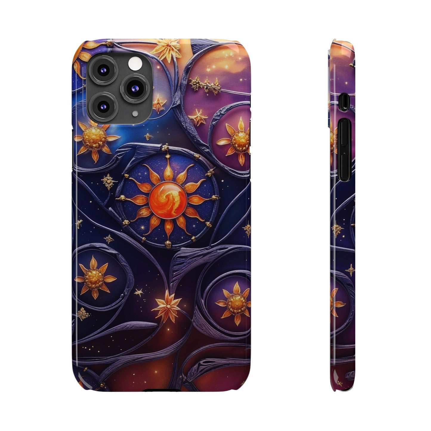 Celestial Slim Phone Cases, Starry Sky Phone Cover, Zodiac Design, Astrology Gift, Cosmic Phone Accessories