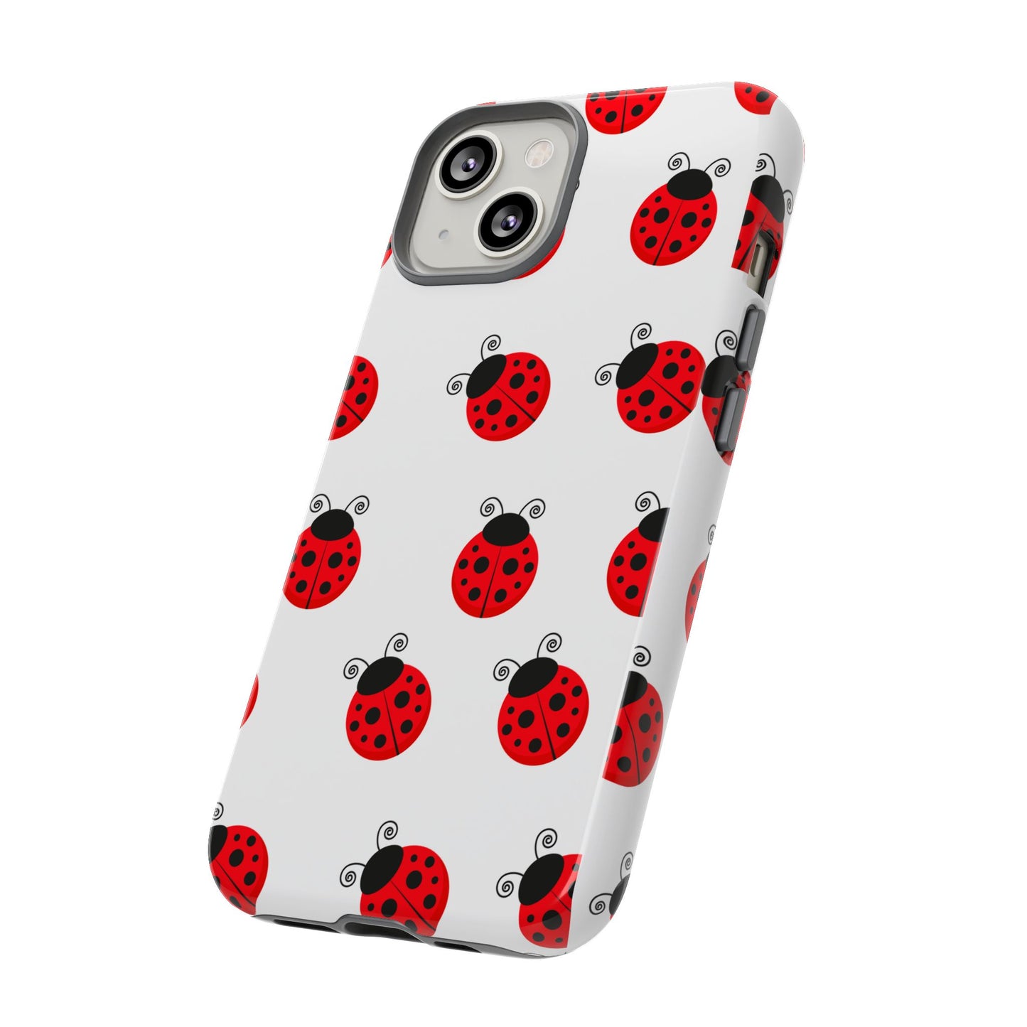 Ladybug Tough Phone Case - Cute Insect Aesthetic, Nature-Inspired Pattern Art, Compatible with iPhone, Galaxy, and Google Phones