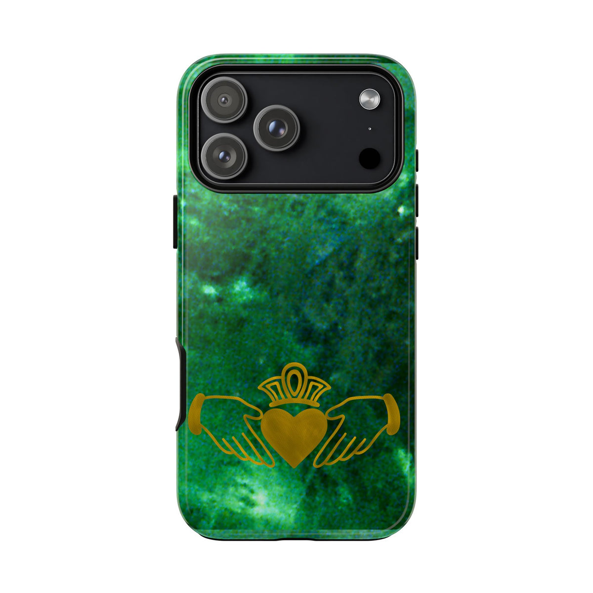 Claddagh Tough Phone Case Irish Symbol Ring Love Loyalty Friendship Vintage Gold Compatible with iPhone 17 16 15 14 13 Galaxy Google