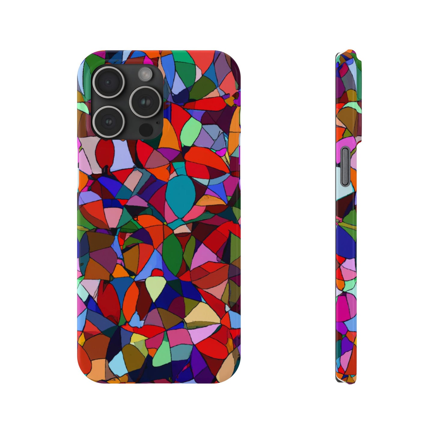 Colorful Stained Glass Modern Abstract- Colorful Art, Stylish Accessory, Fun Gift, Unique Design, Phone Protection
