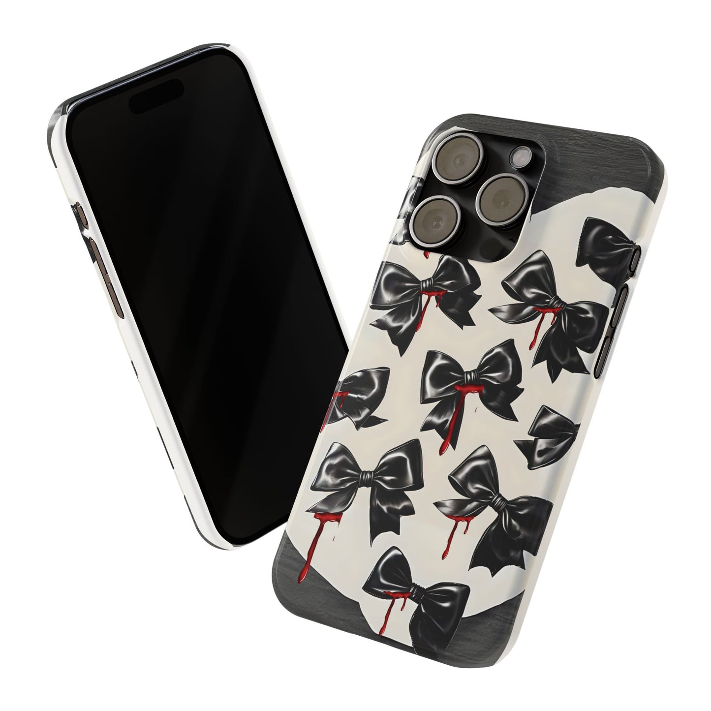 Spooky Halloween Slim Phone Case, Goth Coquette Aesthetic, Cute Horror Style, Perfect for Birthdays and Special Occasions