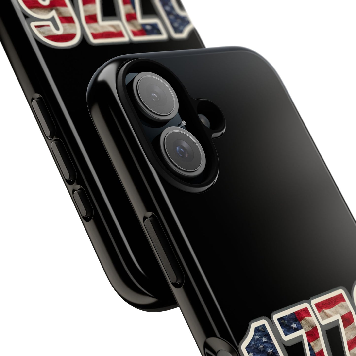 1776 USA Tough Phone Case, Patriotic USA Flag Lettering Cover, compatible with iPhone 17, 16, 15, 14, 13, Galaxy, Google