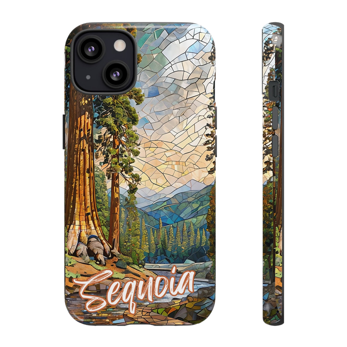 Sequoia National Park Northern California Phone Case, Mosaic Phone Case, Mountain Nature Art, National Park Gift, Scenic Forest Phone Cover