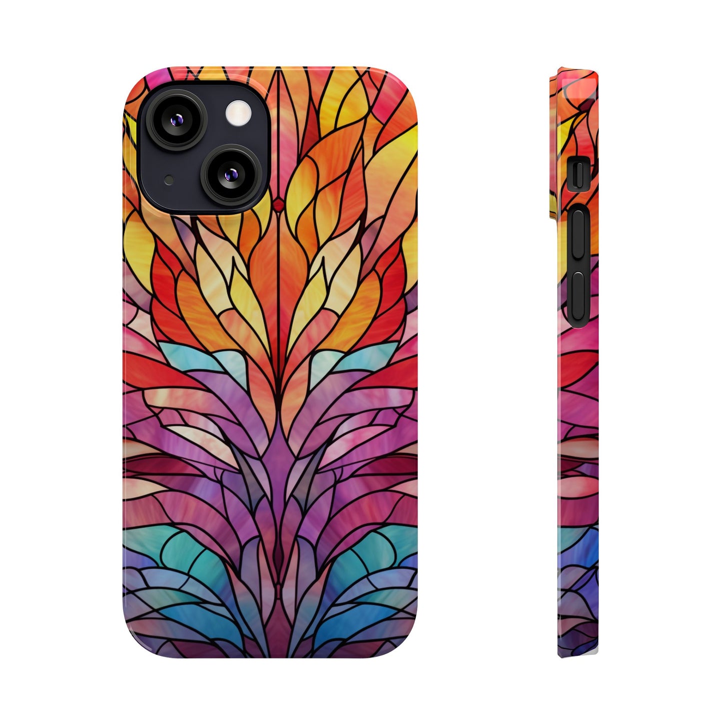 Vibrant Floral Slim Phone Cases, Colorful Smartphone Cover, Artistic Phone Skin, Unique Gift for Her, Nature-Inspired Accessory