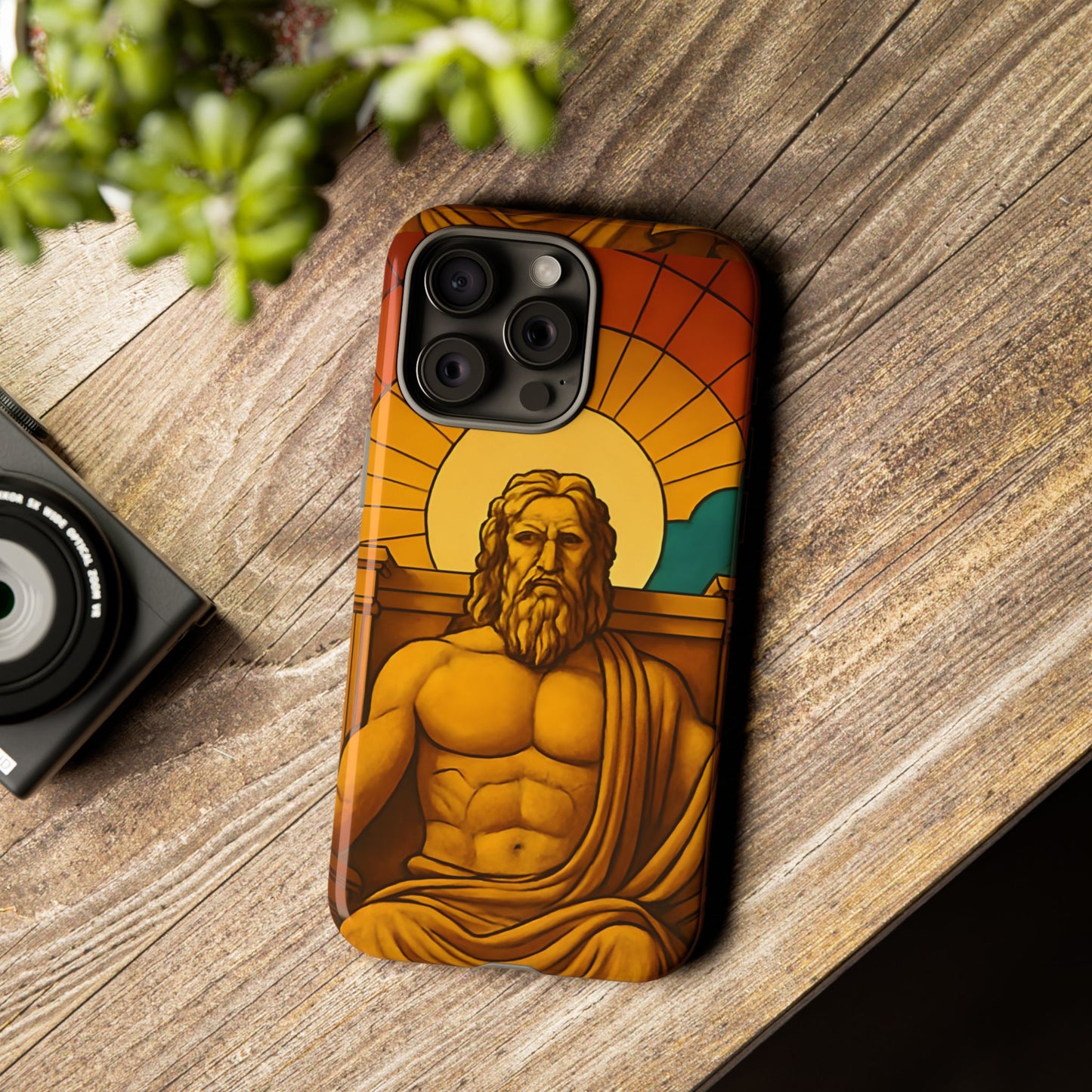 Olympia Zeus Statue Tough Phone Case - Classic Greek Art Design, Historic World Wonder Aesthetic, Compatible with iPhone, Galaxy, and Google