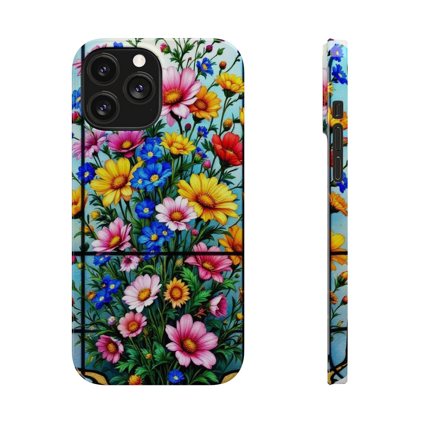 Vibrant Floral Slim Phone Cases | Cute Phone Cover Gifts for Nature Lovers, Spring Decor, Birthday or Holiday Gifts, Flower Design