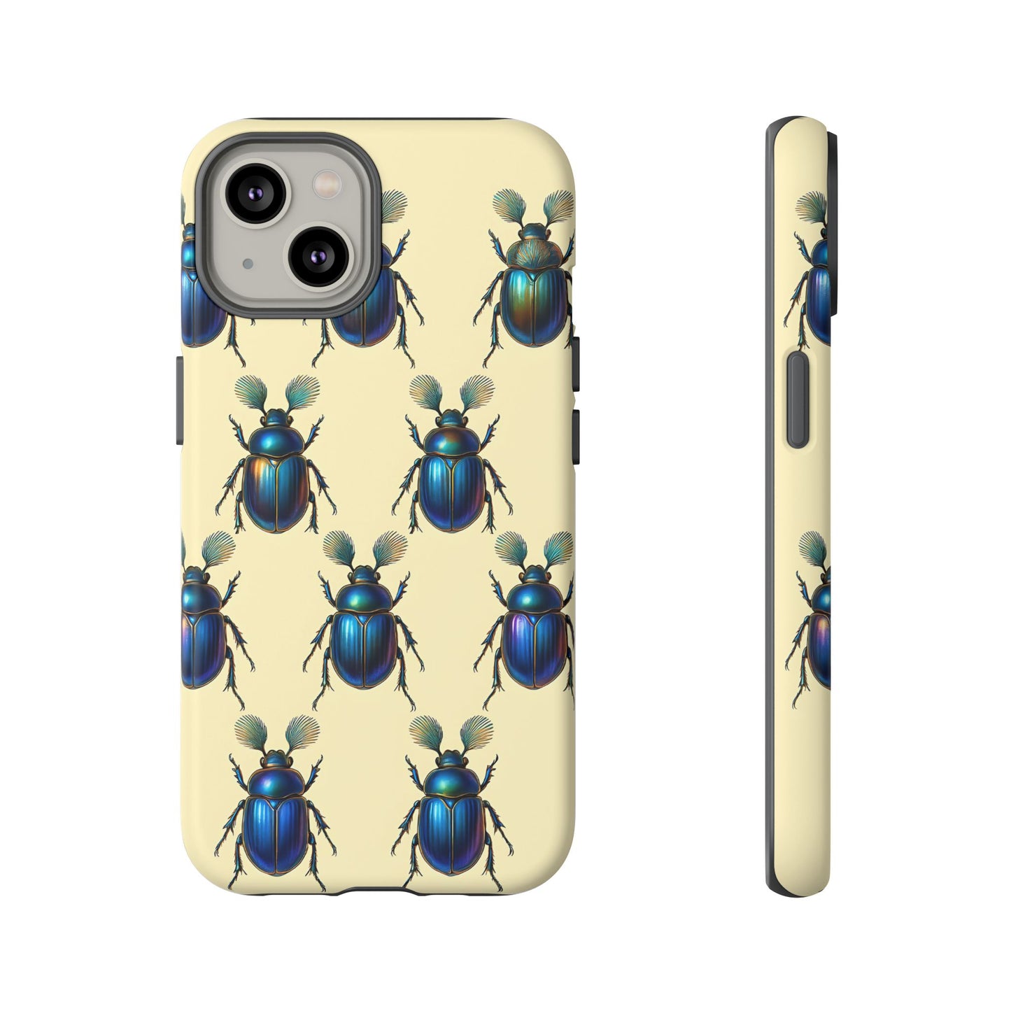 Beetle Tough Phone Case - Nature-Inspired Insect Art, Vintage Bug Pattern Design, Compatible with iPhone, Galaxy, and Google Phones
