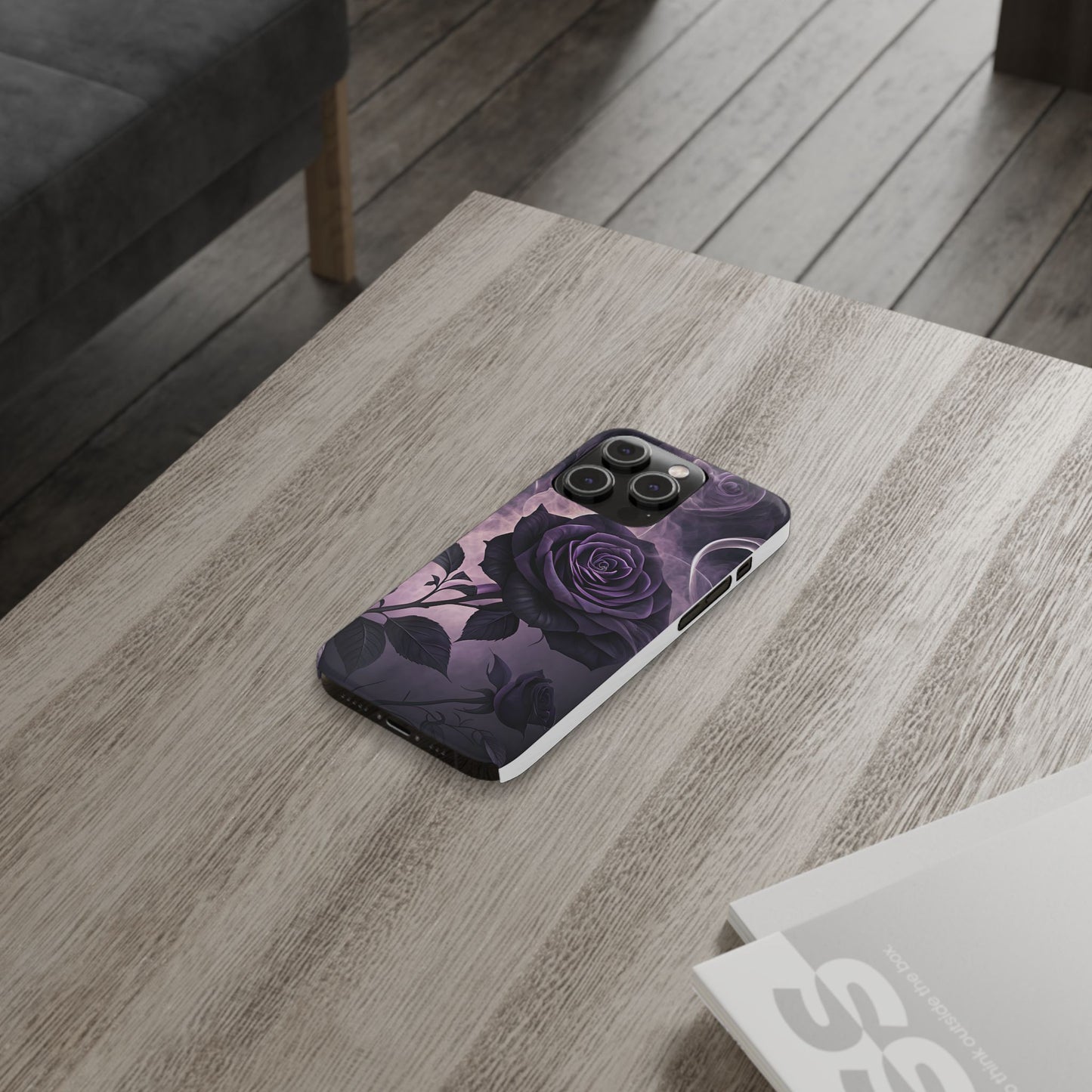 Elegant Purple Rose Phone Cases, Stylish Slim Cases for Flower Lovers, Floral Accessories, Birthday Gifts, Unique Phone Covers