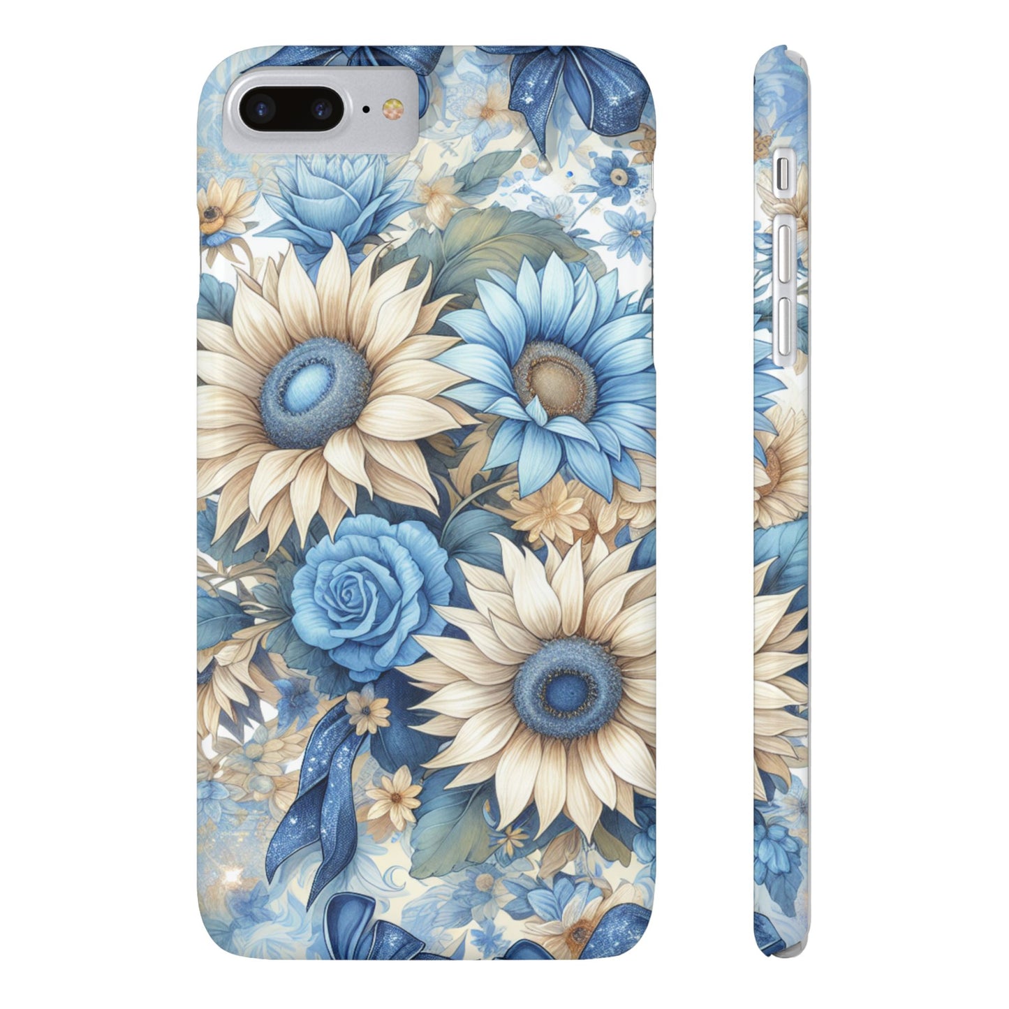 Floral Slim Phone Cases - Vibrant Sunflower Design, Flower Phone Cover, Aesthetic Gift, Spring Accessory, Nature Lover's Essential