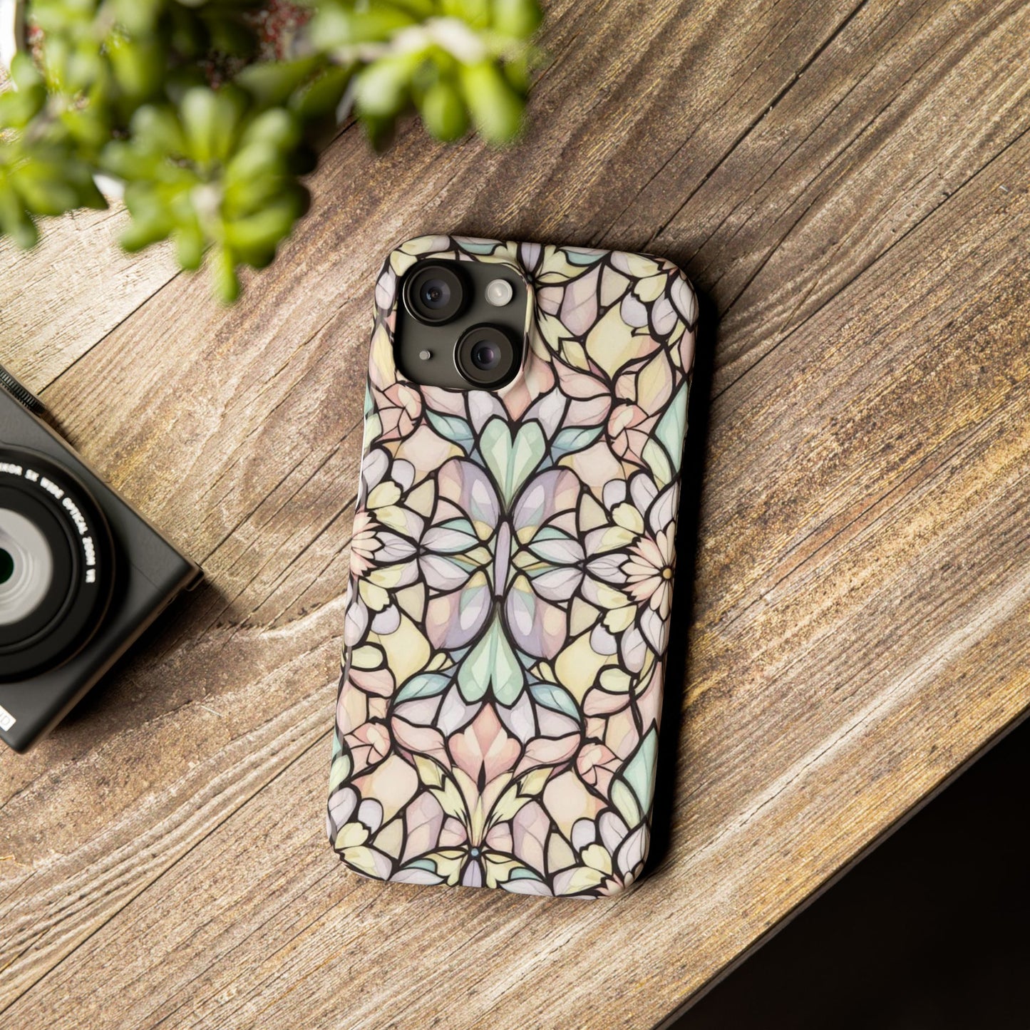 Floral Pattern Slim Phone Case - Perfect Gift for Nature Lovers, Stylish Accessory, Mobile Protection, Unique Design, Spring Vibes