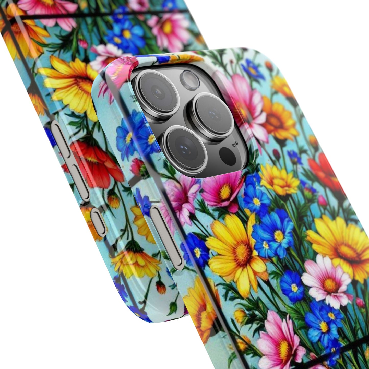 Vibrant Floral Slim Phone Cases | Cute Phone Cover Gifts for Nature Lovers, Spring Decor, Birthday or Holiday Gifts, Flower Design