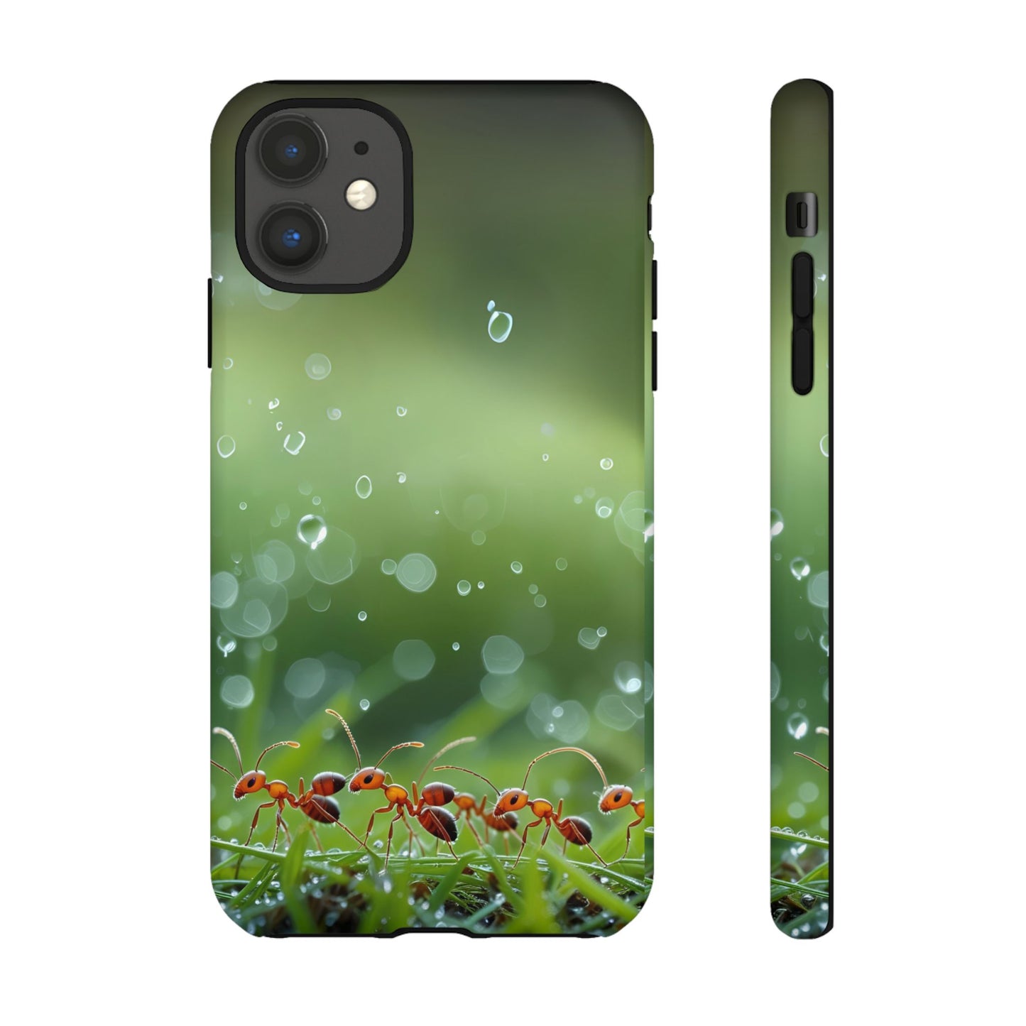 Marching Ant Pattern Tough Phone Case - Realistic Insect Art, Minimalist Nature Aesthetic, Compatible with iPhone, Galaxy, and Google Phones
