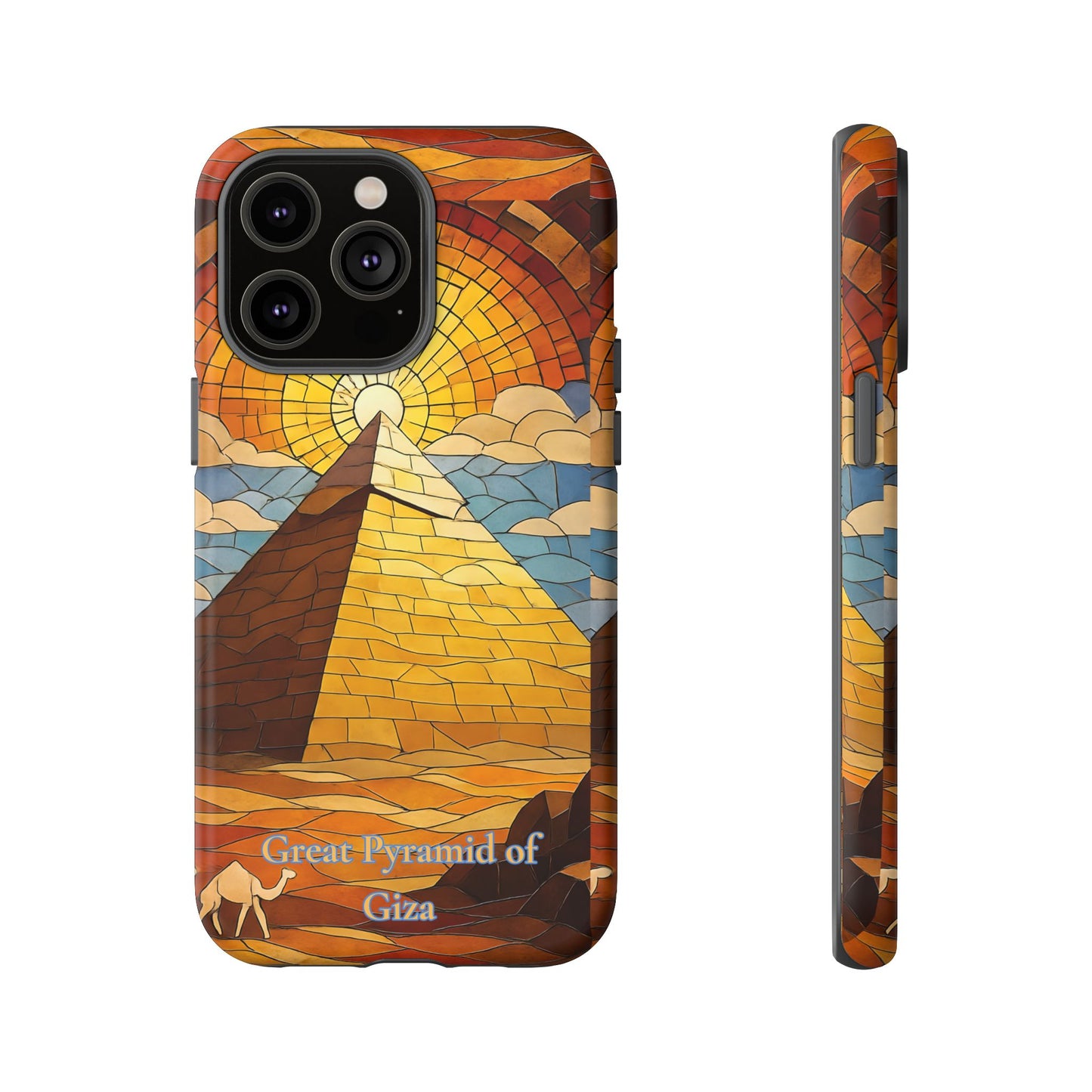 Great Pyramid of Giza Tough Phone Case - Ancient Egypt Aesthetic, World Wonder Art Design, Compatible with iPhone, Galaxy, and Google Phones