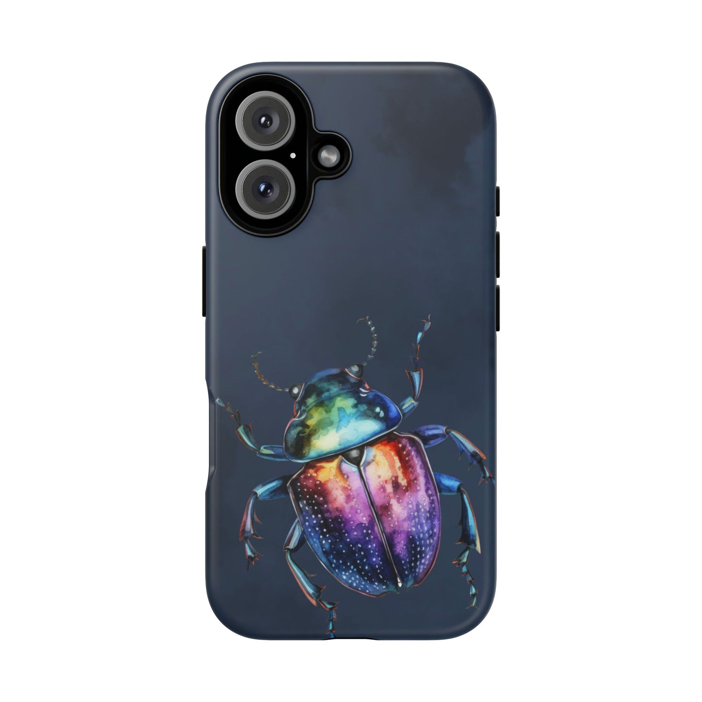 Iridescent Beetle Tough Phone Case - Insect Art Design, Nature-Inspired Pattern, Compatible with iPhone, Galaxy, and Google Phones