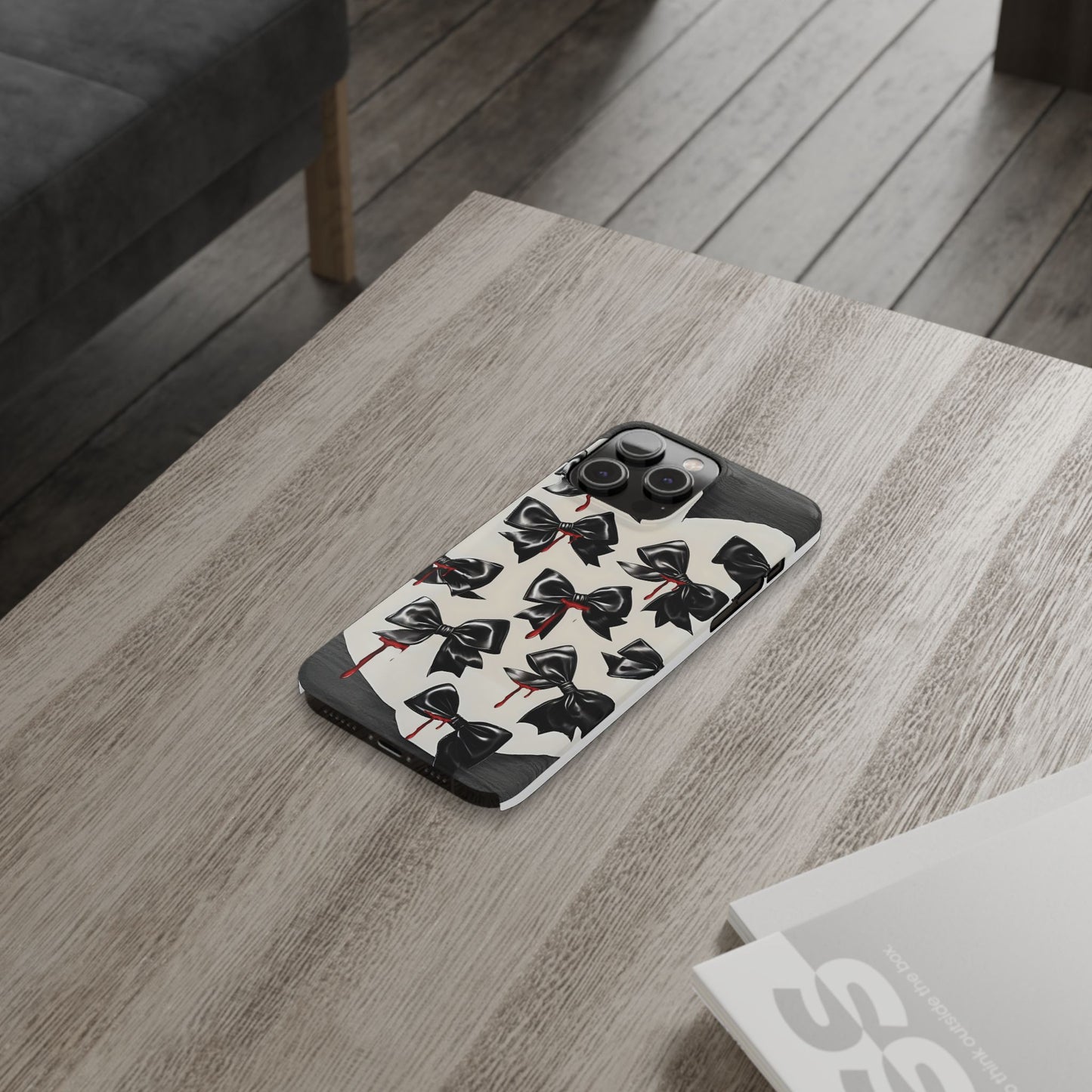 Spooky Halloween Slim Phone Case, Goth Coquette Aesthetic, Cute Horror Style, Perfect for Birthdays and Special Occasions