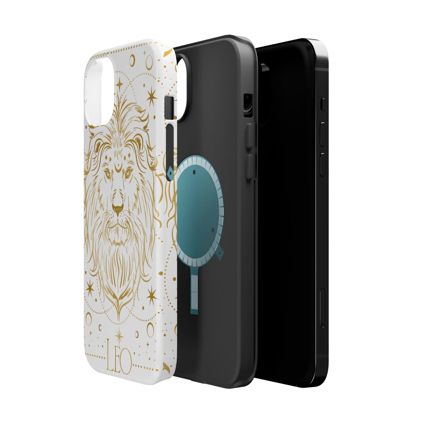Leo Zodiac Magnetic Phone Case, Astrology Gift for Her, Celestial Star Sign Cover, Compatible with iPhone 17, 16, 15, 14, 13