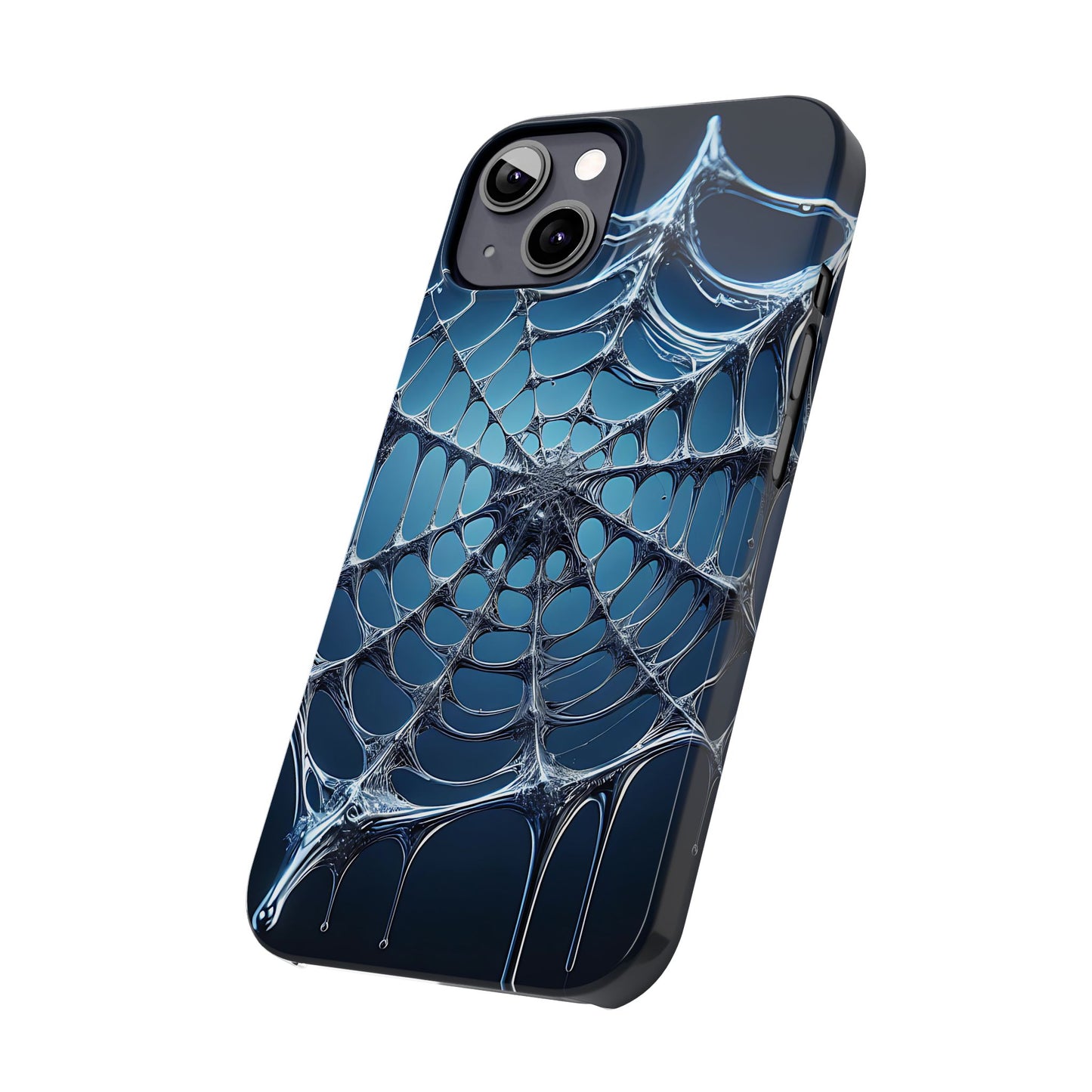 Spider Web Slim Phone Case - Artistic Design for Halloween, Unique Gift, Phone Accessories, Trendy Tech Style, Eco-Friendly Case