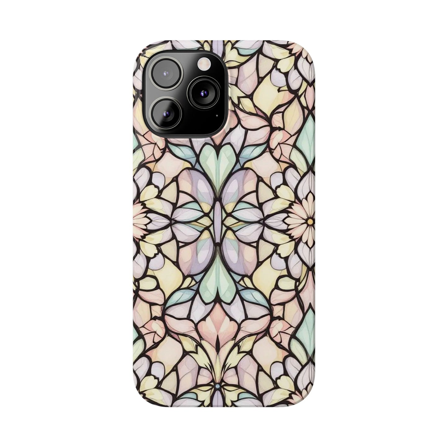 Floral Pattern Slim Phone Case - Perfect Gift for Nature Lovers, Stylish Accessory, Mobile Protection, Unique Design, Spring Vibes